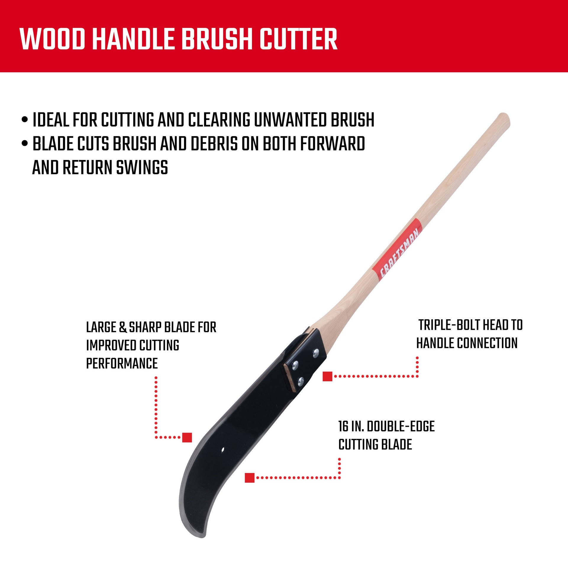 slide 6 of 6, CRAFTSMAN 36-in Wood Bush Axe, 1 ct