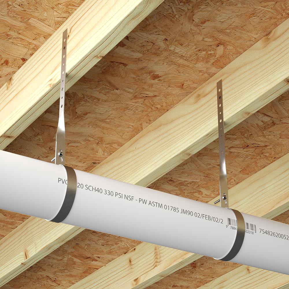 slide 4 of 6, HoldRite 4-in to 4-in dia Galvanized Hanger iron, 1 ct