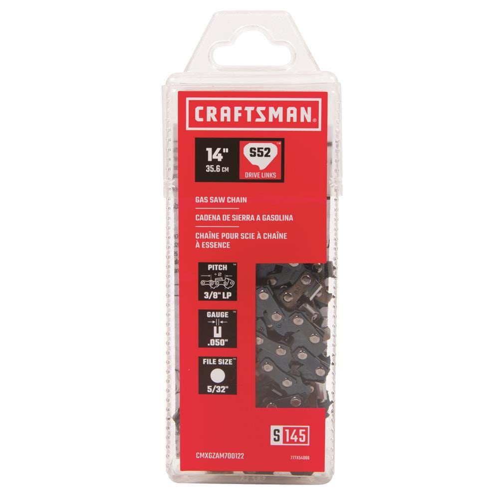 slide 1 of 6, CRAFTSMAN 52 Link Replacement Chainsaw Chain For 14-in , 0.050-in Gauge , 3/8-in Pitch, 1 ct