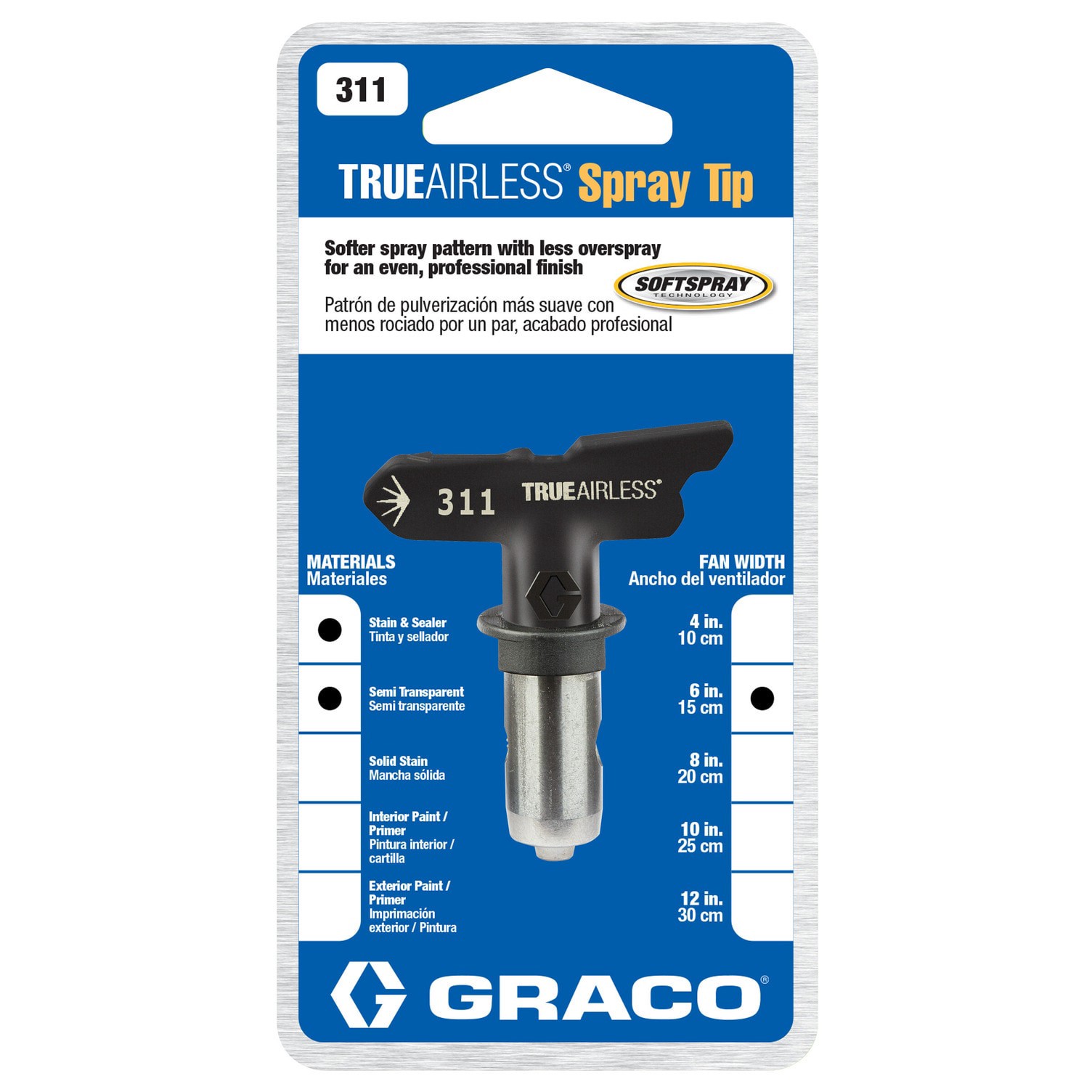 slide 3 of 6, Graco TrueAirless 311 0.011-in Hole 0.65-in Length Paint sprayer tip, 1 ct