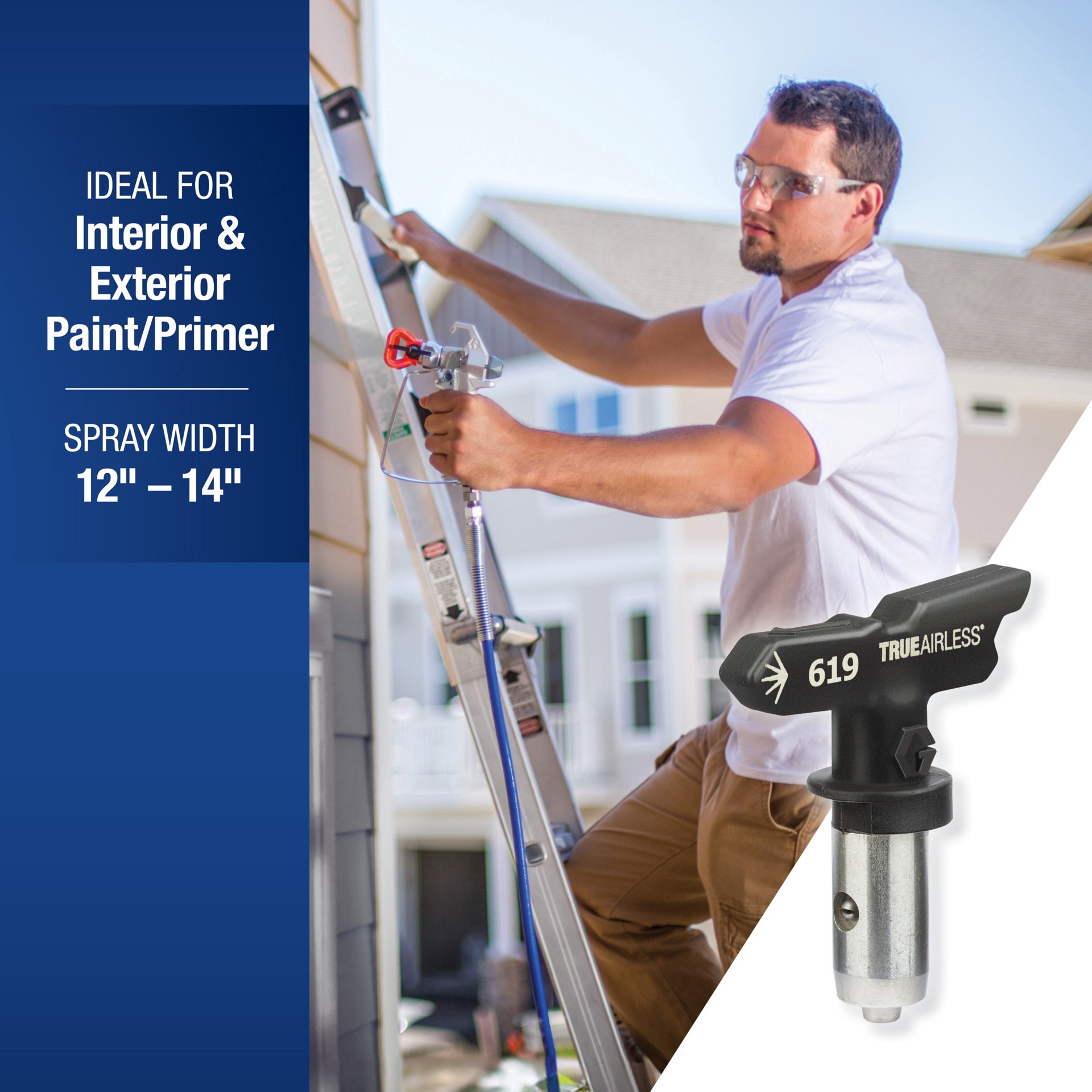 slide 2 of 6, Graco TrueAirless 619 0.019-in Hole 0.65-in Length Paint sprayer tip, 1 ct