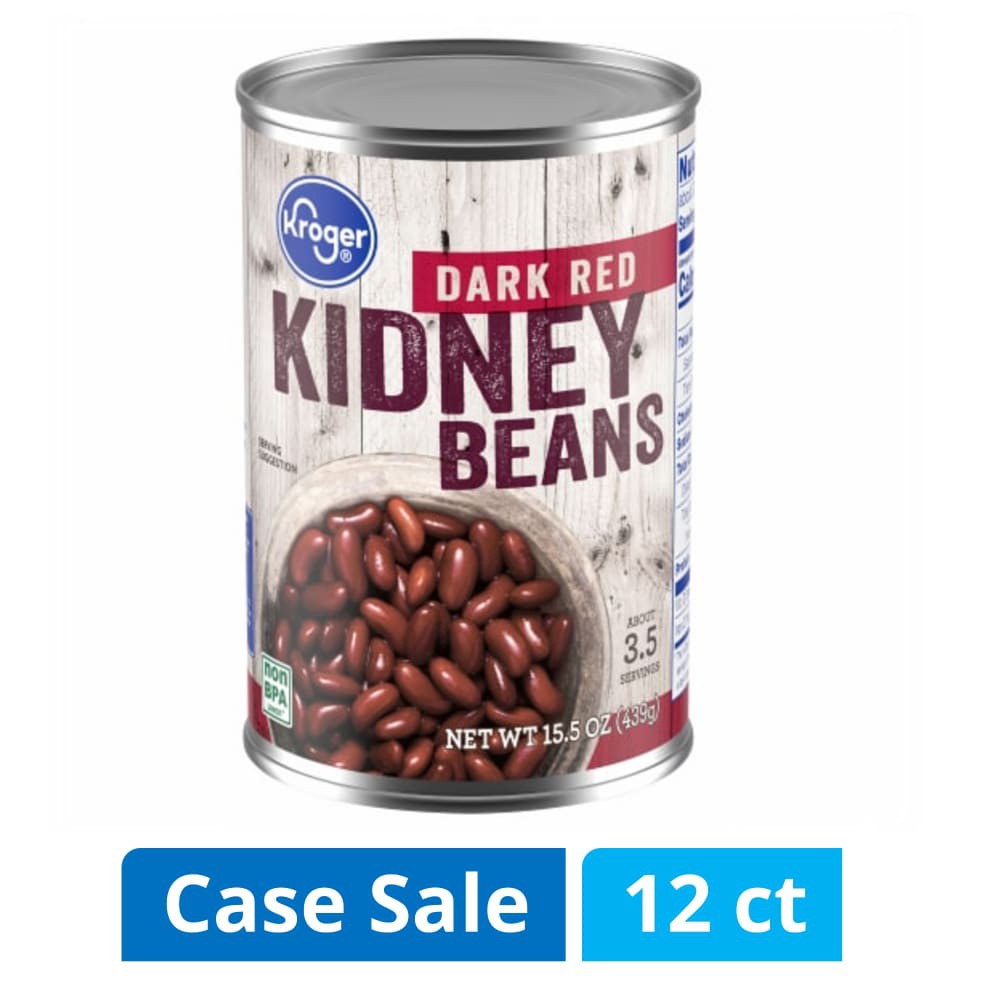 slide 1 of 1, Kroger® Dark Red Kidney Beans Case Sale, 12 ct; 15.5 oz