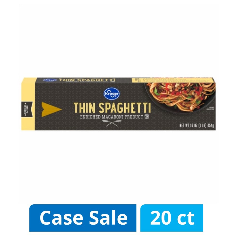 slide 1 of 1, Kroger® Thin Spaghetti Case Sale, 20 ct; 16 oz