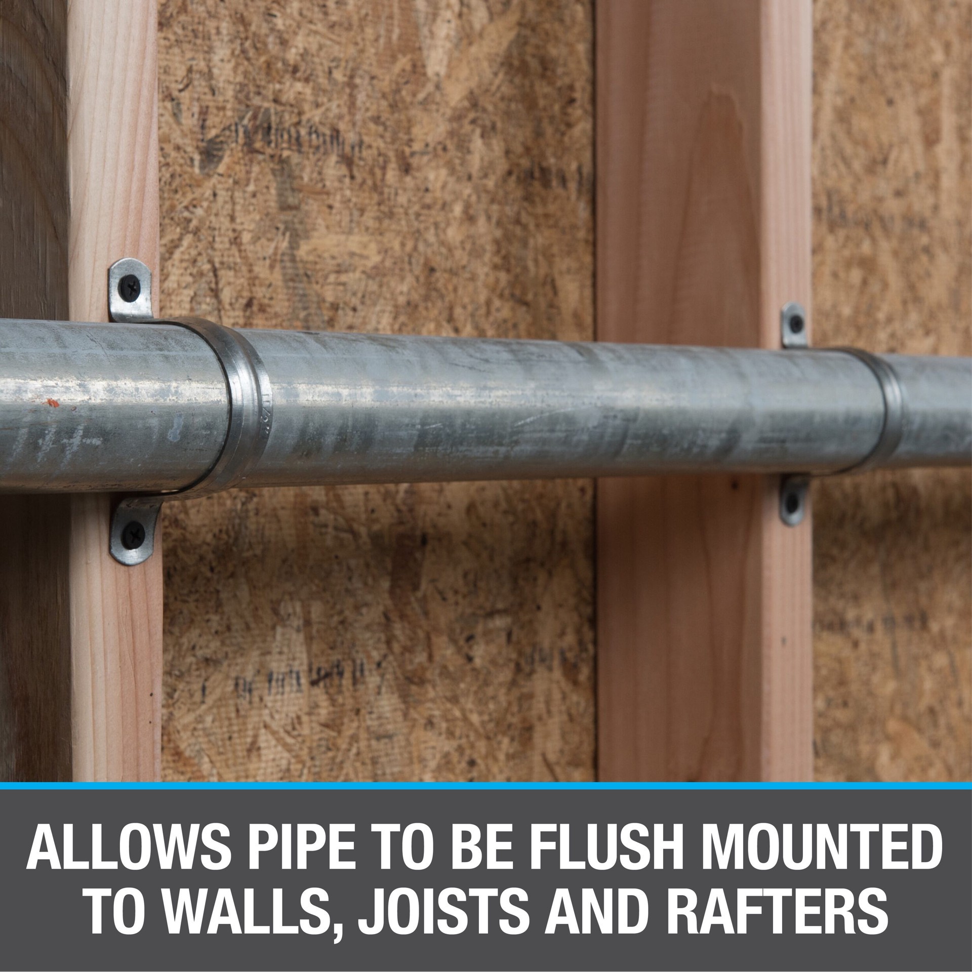 slide 4 of 6, Oatey 10 -Pack 1/2-in to 1/2-in dia Galvanized 2-hole pipe strap, 1 ct