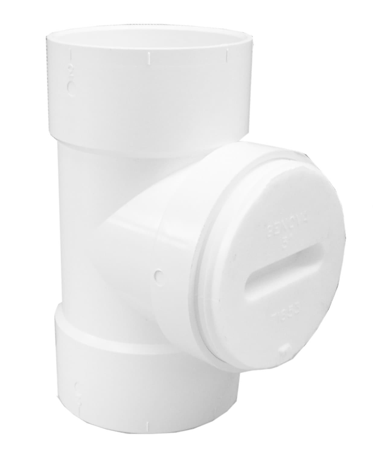 slide 1 of 1, Genova 3-in Schedule 30 PVC DWV Cleanout Tee, 1 ct
