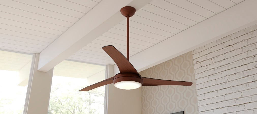slide 6 of 6, Minka Ceiling Fan Co. Aeroflo 52-in Distressed Koa with Distressed Koa Blades Integrated LED Ceiling Fan With Light and Remote Included 3 -Blade, 1 ct