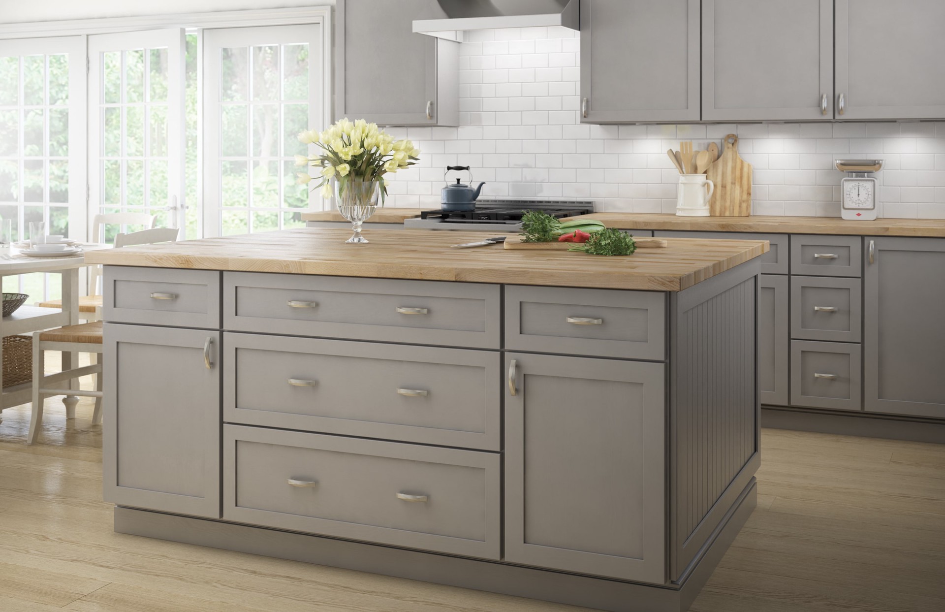 slide 5 of 6, allen + roth Fairchild 2-1/2-in , 64mm Center to Center Satin Nickel Arch Bar Drawer Pull, 1 ct