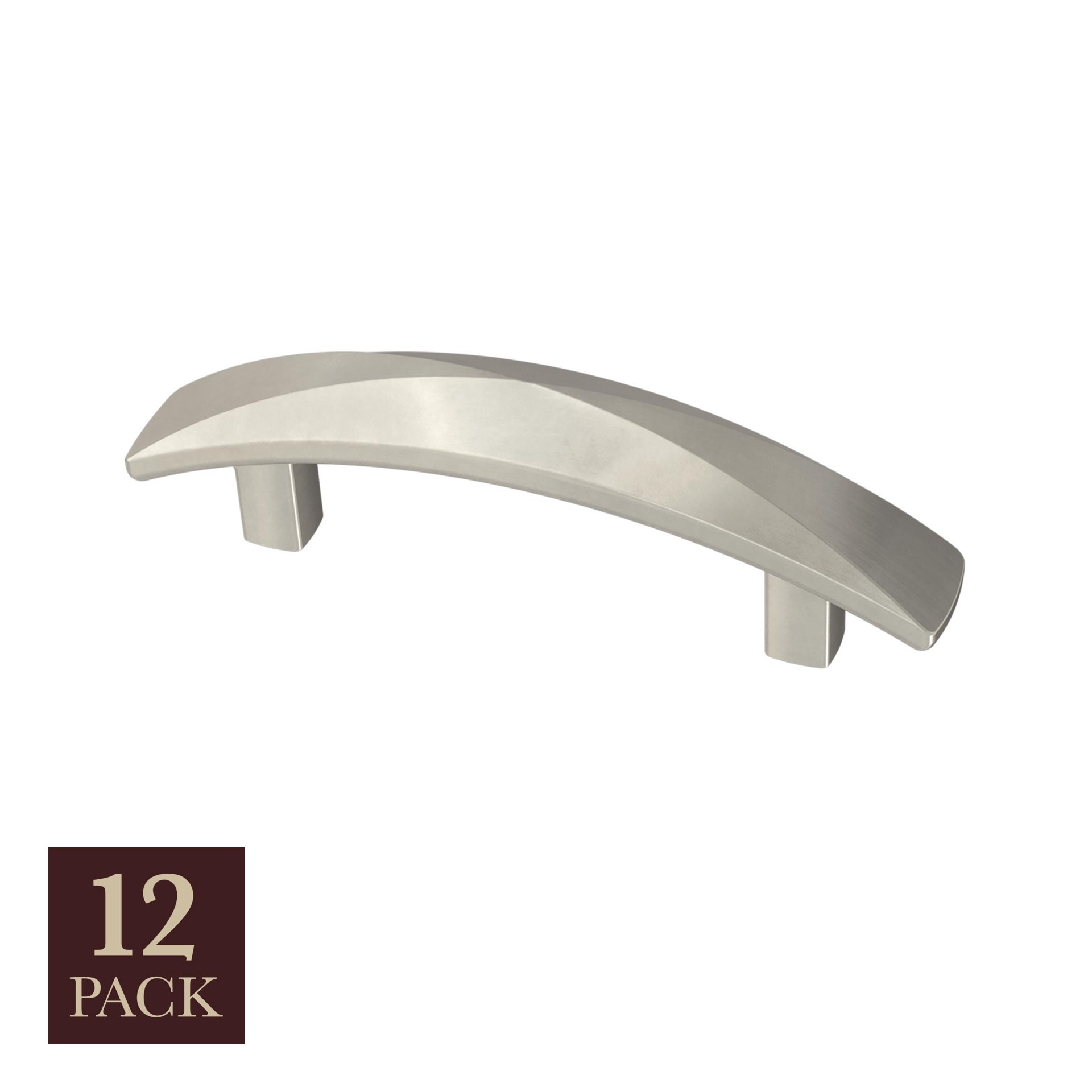slide 1 of 6, allen + roth Fairchild 2-1/2-in , 64mm Center to Center Satin Nickel Arch Bar Drawer Pull, 1 ct
