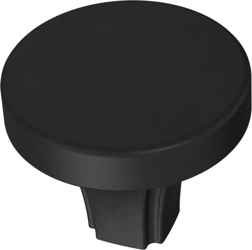 slide 1 of 6, allen + roth Lucian 1-1/4-in Matte Black Round Traditional Cabinet Knob, 1 ct