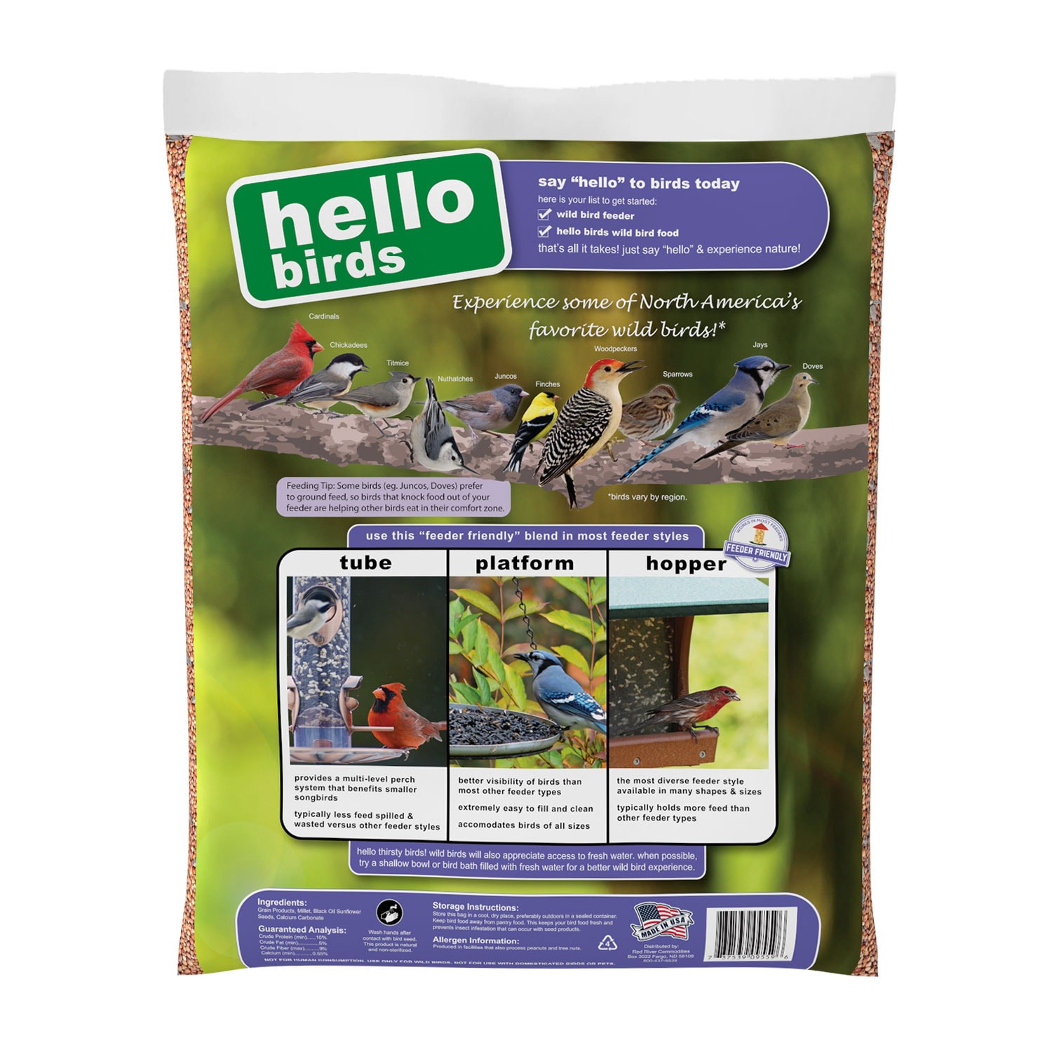 slide 2 of 6, Hello Birds Wild Bird Seed Blend 10-lb, 1 ct