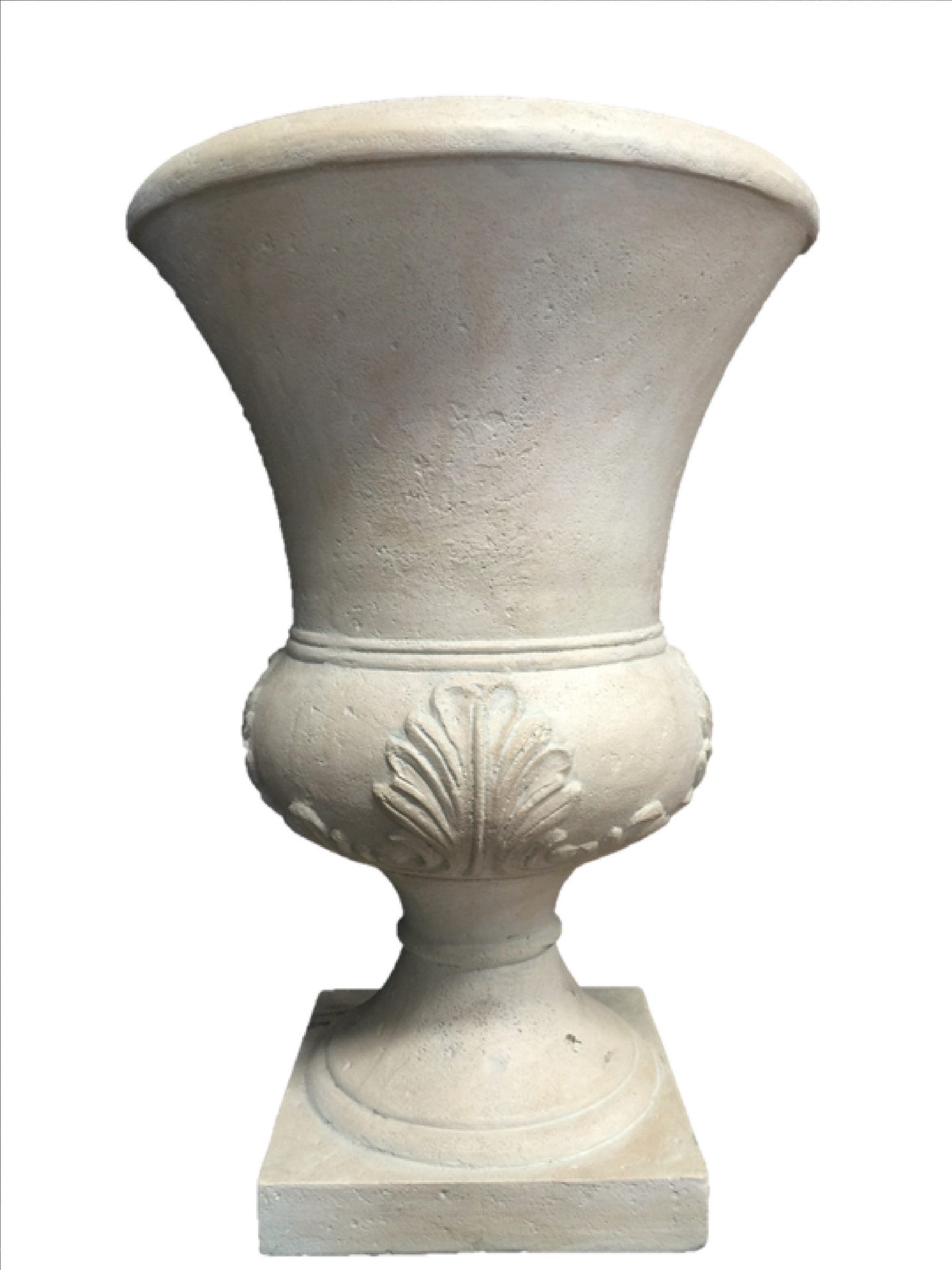 slide 1 of 6, allen + roth Urn 15.25-in W x 15.25-in L White Fiberglass Outdoor Planter, 1 ct