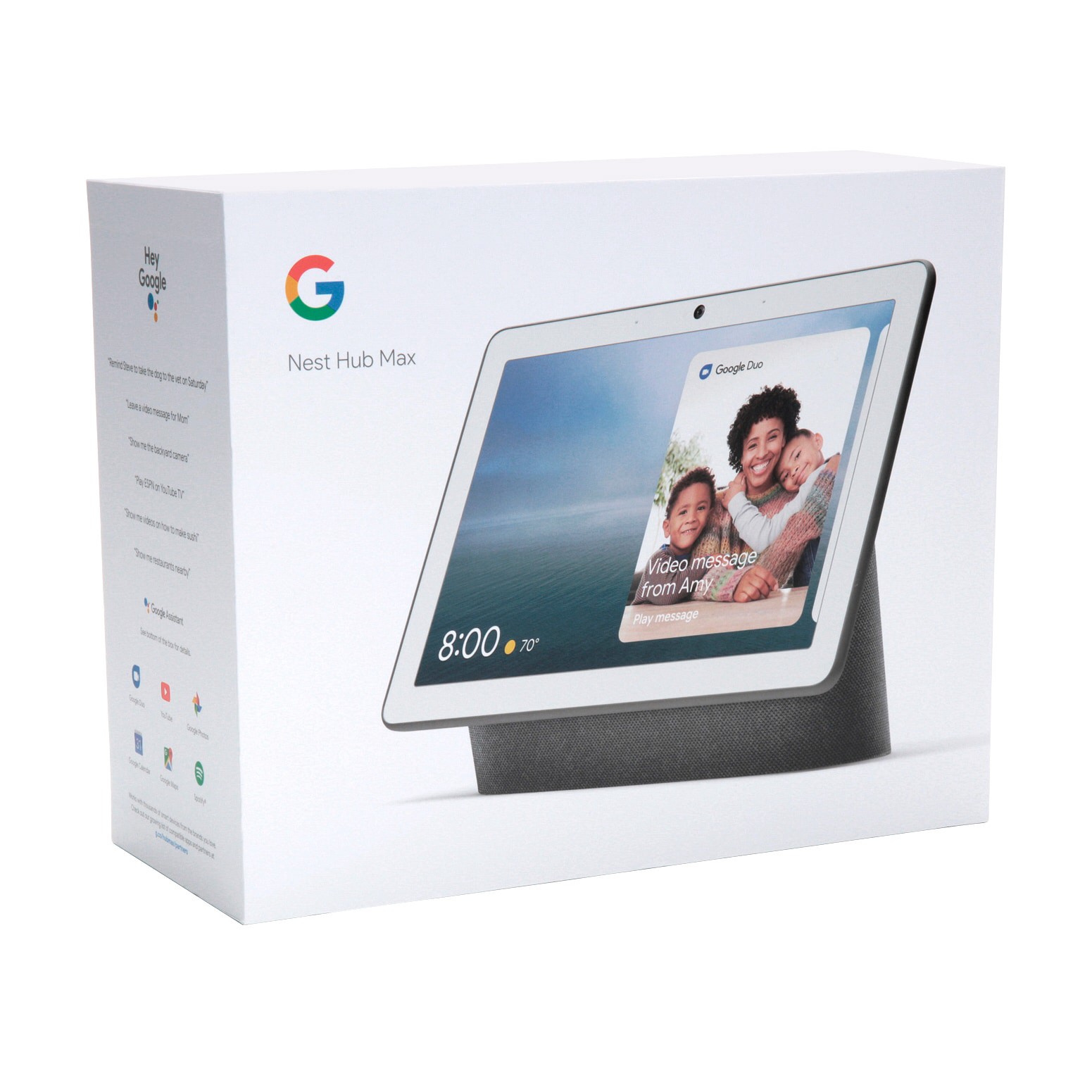 slide 3 of 6, Google Nest Hub Max Smart Speaker with Google Assistant Voice Control in Charcoal, 1 ct