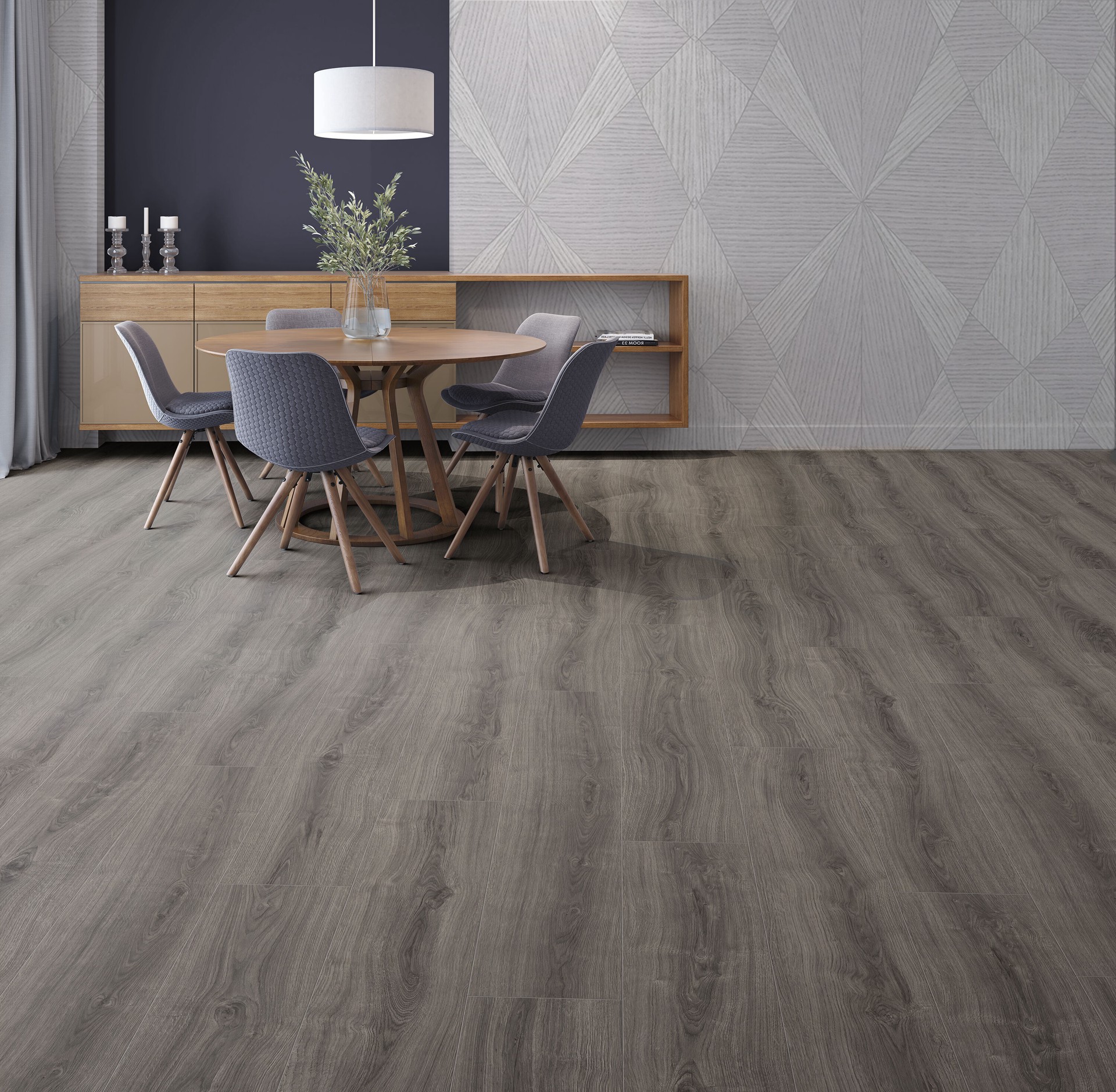 slide 3 of 6, Style Selections Trafford oak 8-mm T x 8-in W x 48-in L Laminate Flooring ( 21.26-sq ft / Carton ), 1 ct