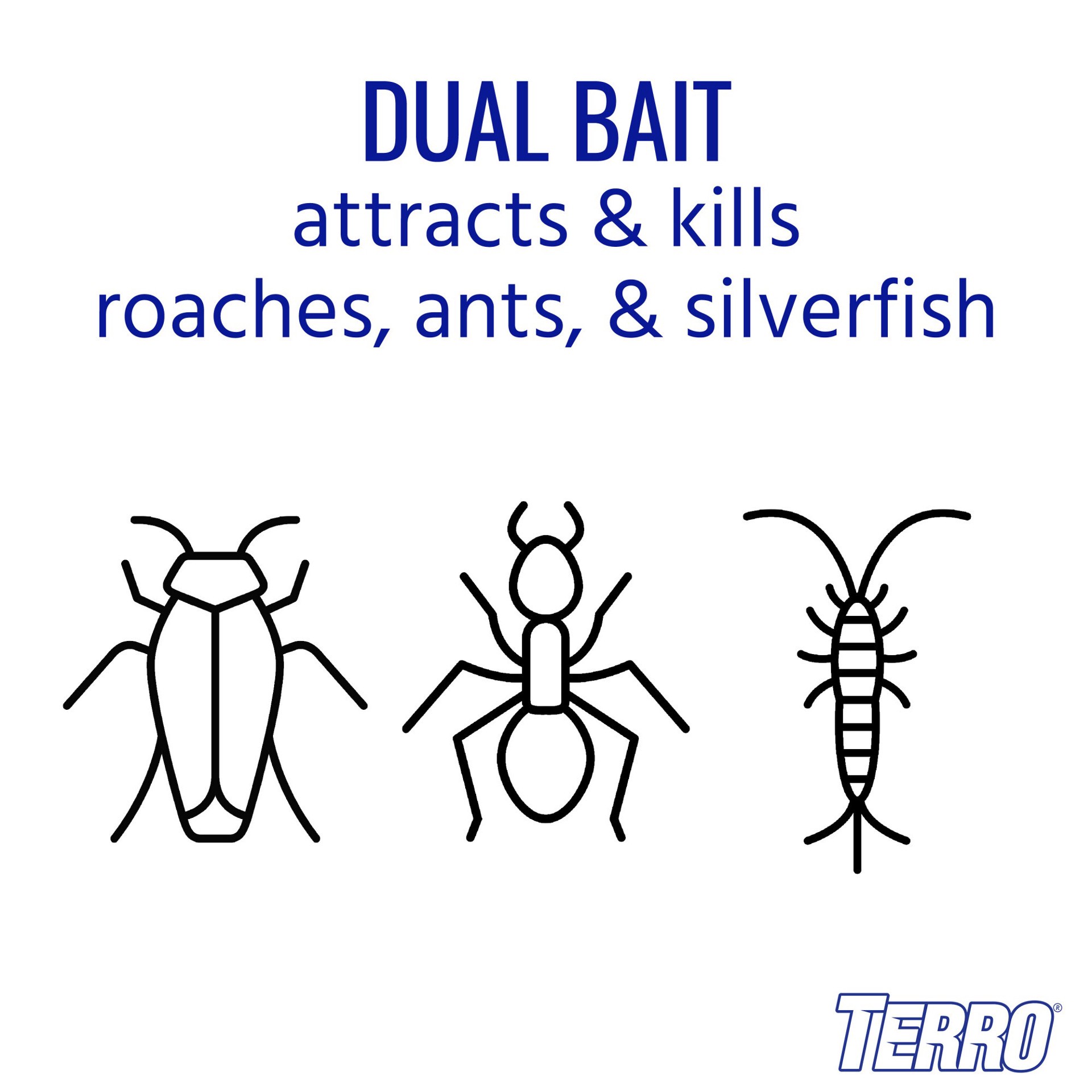 slide 2 of 6, TERRO Ant and Roach 1.72 -fl oz Roach bait station 4 -Pack, 1 ct