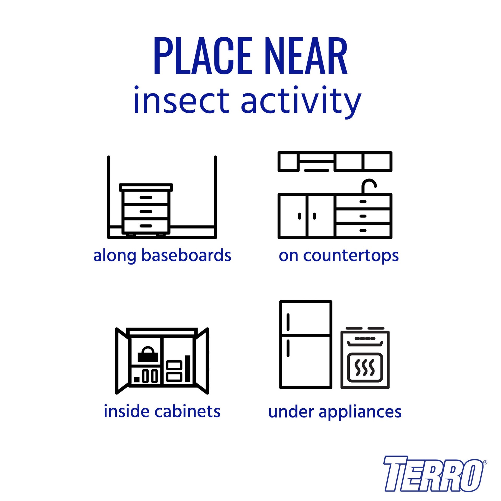 slide 5 of 6, TERRO Ant and Roach 1.72 -fl oz Roach bait station 4 -Pack, 1 ct