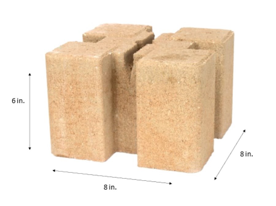slide 4 of 5, Oldcastle 5.50-in H x 7.75-in L x 7.75-in D Tan Concrete Planter wall block, 1 ct