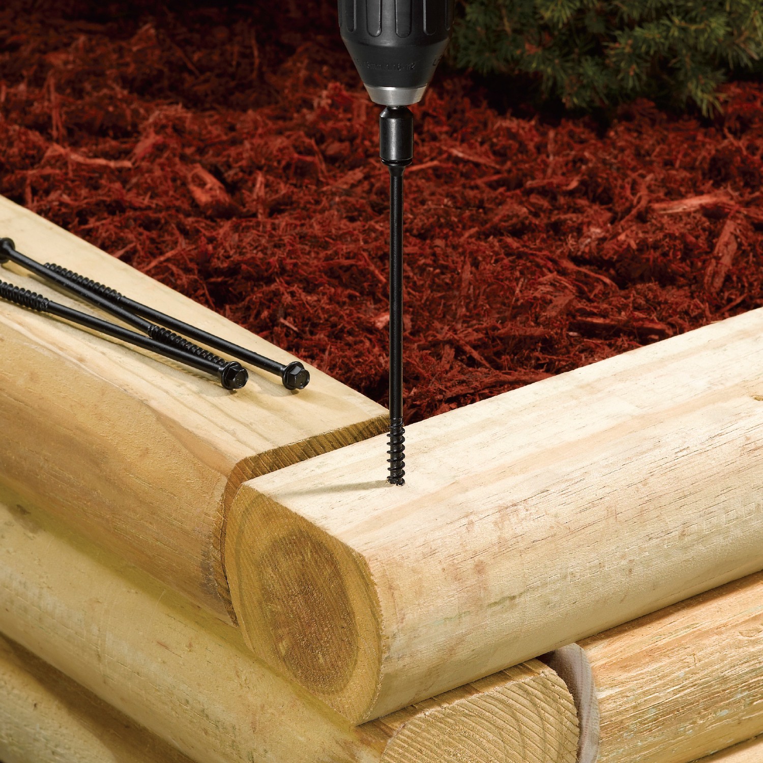 slide 3 of 3, TimberLOK by FastenMaster 8-in Black Ecoat Hex -Head Interior/Exterior Structural wood screws 50 -Pack, 1 ct