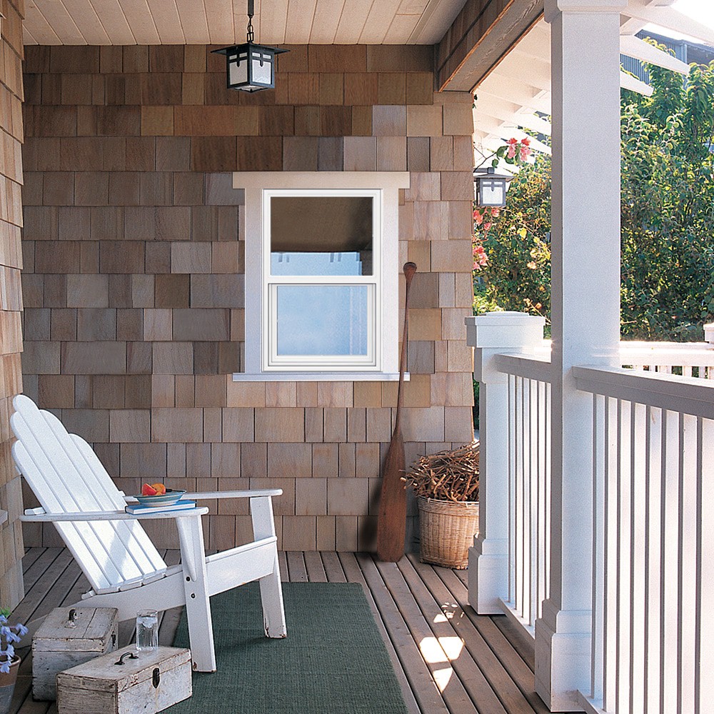 slide 3 of 6, JELD-WEN Premium Atlantic Vinyl 23-1/2-in x 35-1/2-in White Exterior Vinyl New Construction Single Hung Window Impact Resistant Low-E Double Pane Glass (Half Screen Included) Hurricane Approved, 1 ct