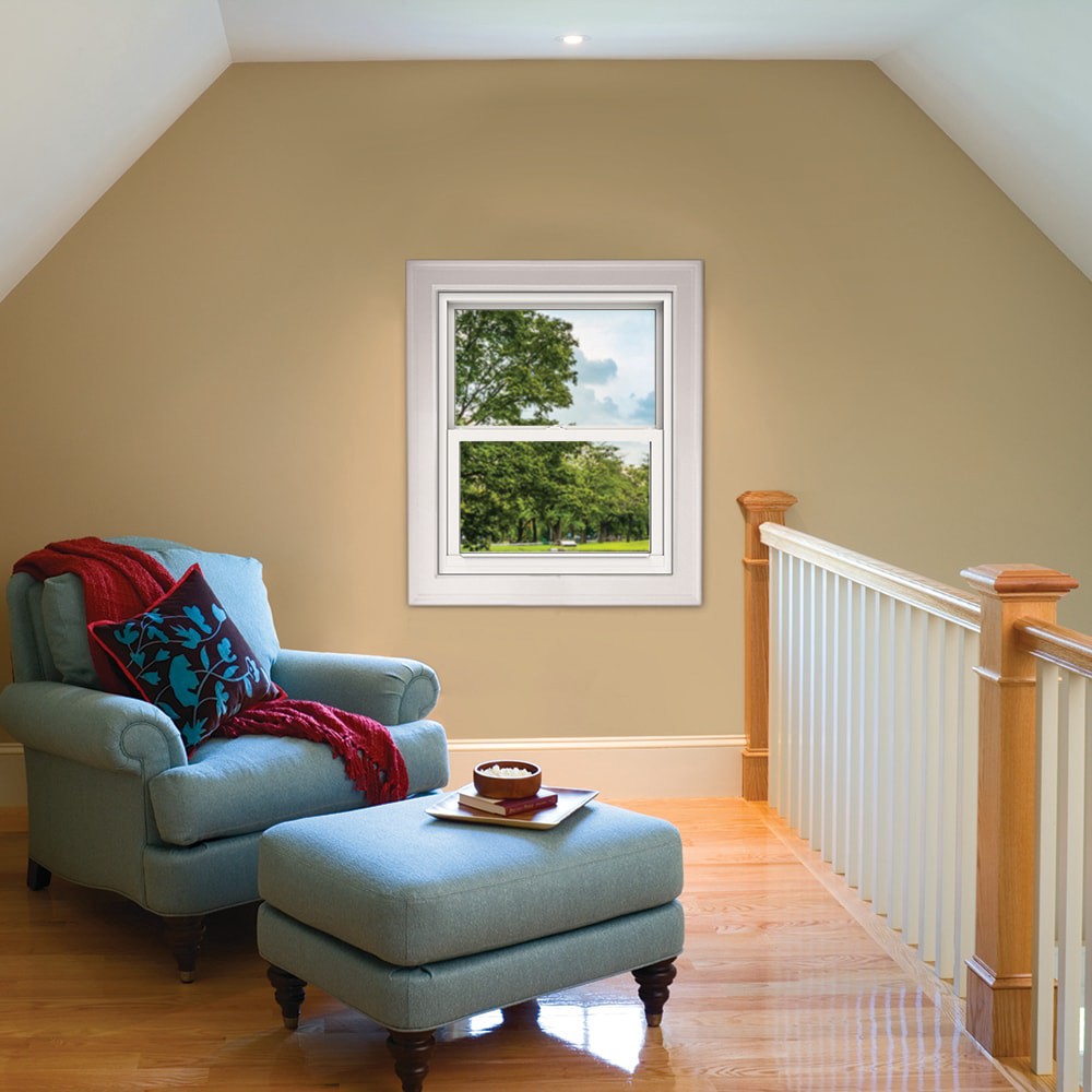 slide 4 of 6, JELD-WEN Premium Atlantic Vinyl 23-1/2-in x 35-1/2-in White Exterior Vinyl New Construction Single Hung Window Impact Resistant Low-E Double Pane Glass (Half Screen Included) Hurricane Approved, 1 ct