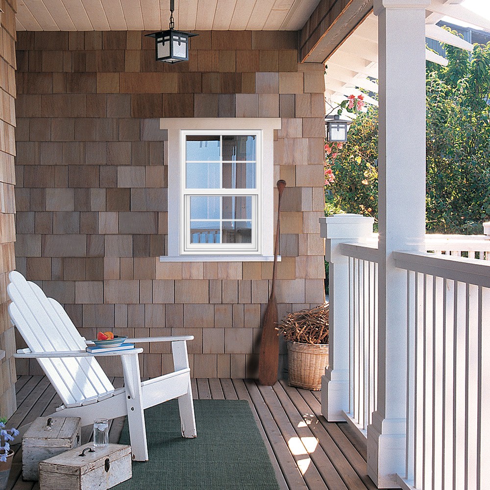 slide 3 of 6, JELD-WEN Premium Atlantic Vinyl 23-1/2-in x 35-1/2-in White Exterior Vinyl New Construction Single Hung Window Impact Resistant Low-E Double Pane Glass with Grids, (Half Screen Included) Hurricane Approved, 1 ct