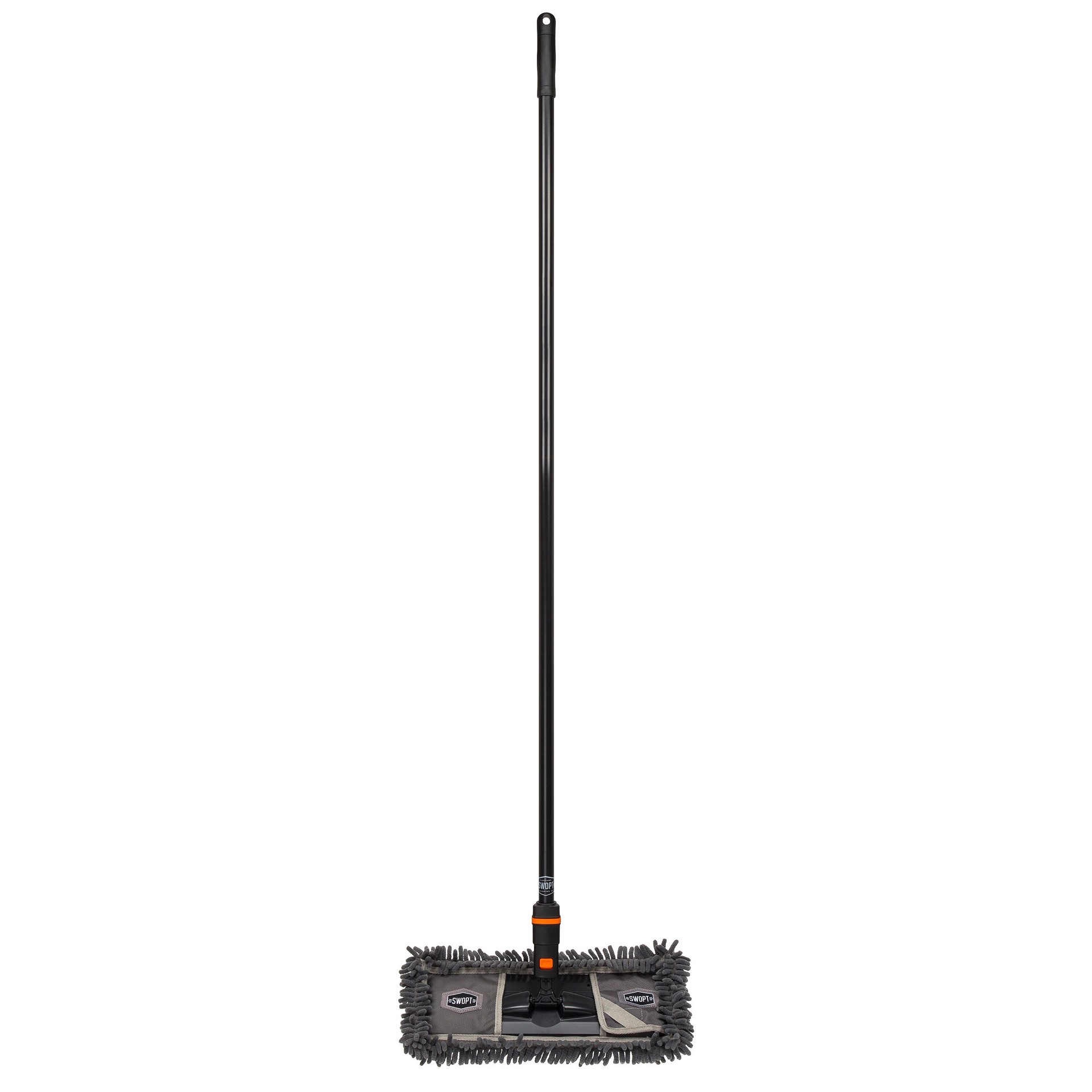 slide 2 of 6, SWOPT 60 in Steel Handle and 18 in Smooth Surface Microfiber Dust Mop, 1 ct