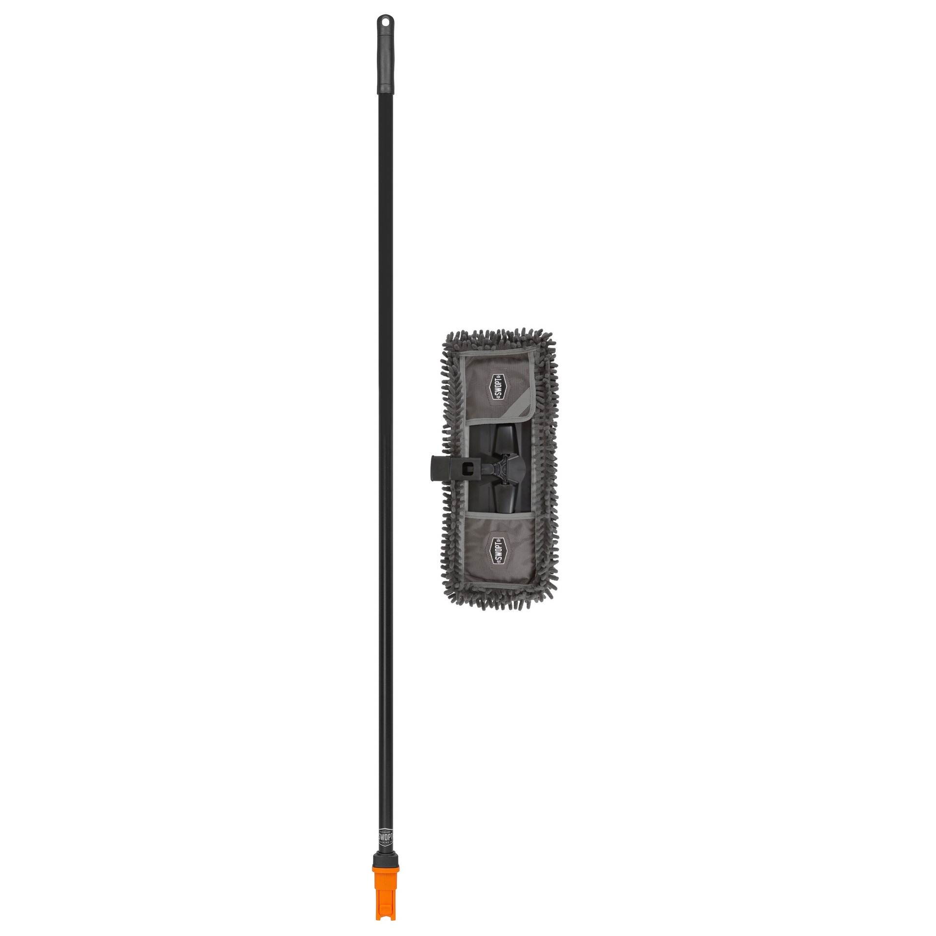 slide 3 of 6, SWOPT 60 in Steel Handle and 18 in Smooth Surface Microfiber Dust Mop, 1 ct