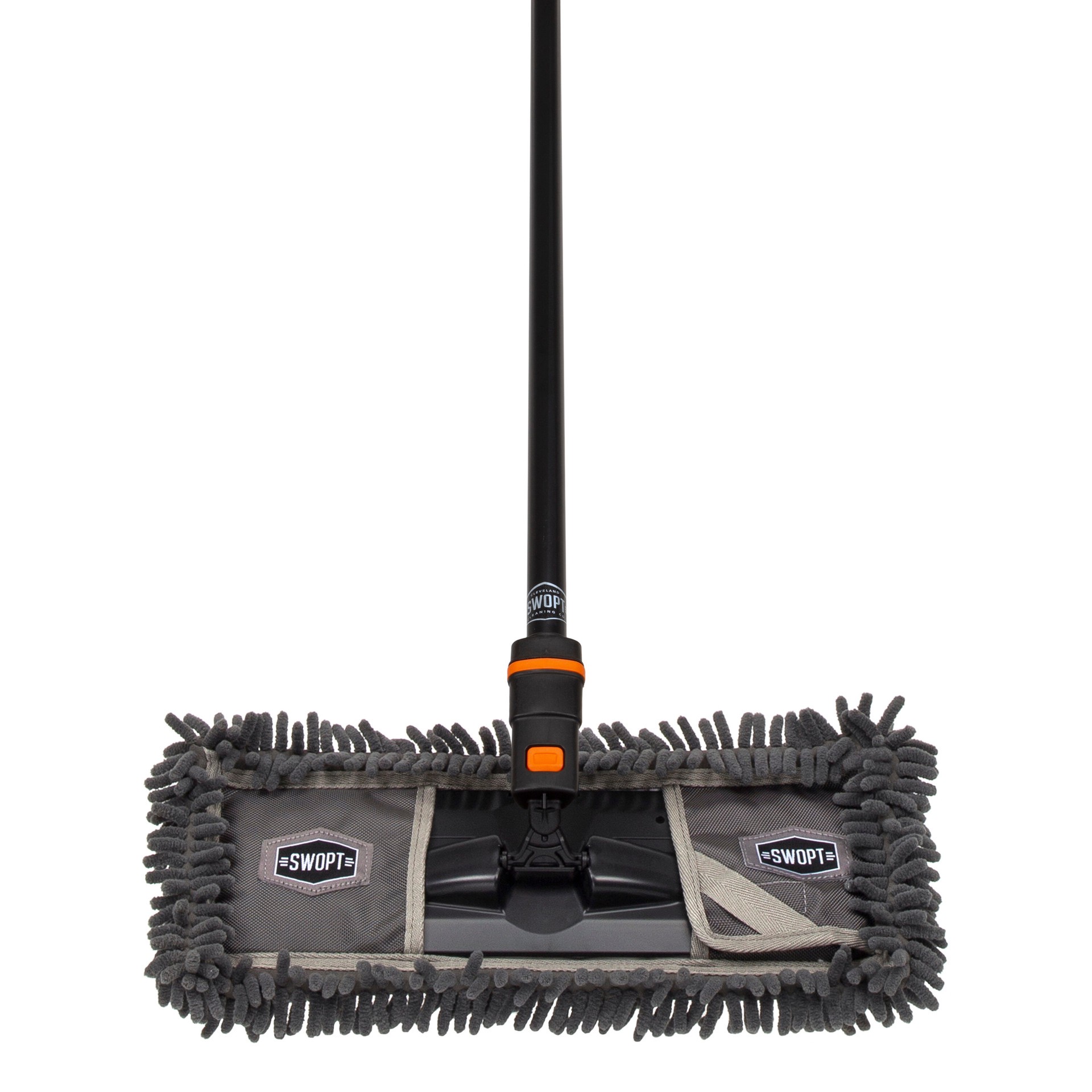 slide 4 of 6, SWOPT 60 in Steel Handle and 18 in Smooth Surface Microfiber Dust Mop, 1 ct