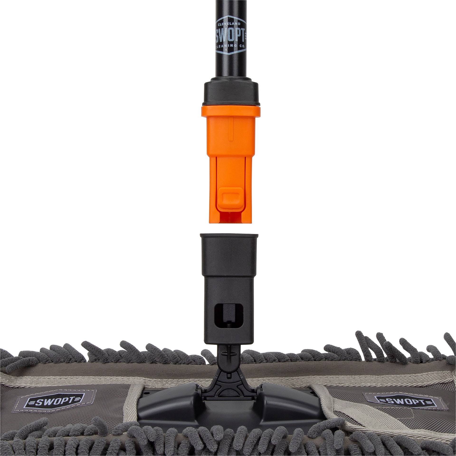 slide 5 of 6, SWOPT 60 in Steel Handle and 18 in Smooth Surface Microfiber Dust Mop, 1 ct