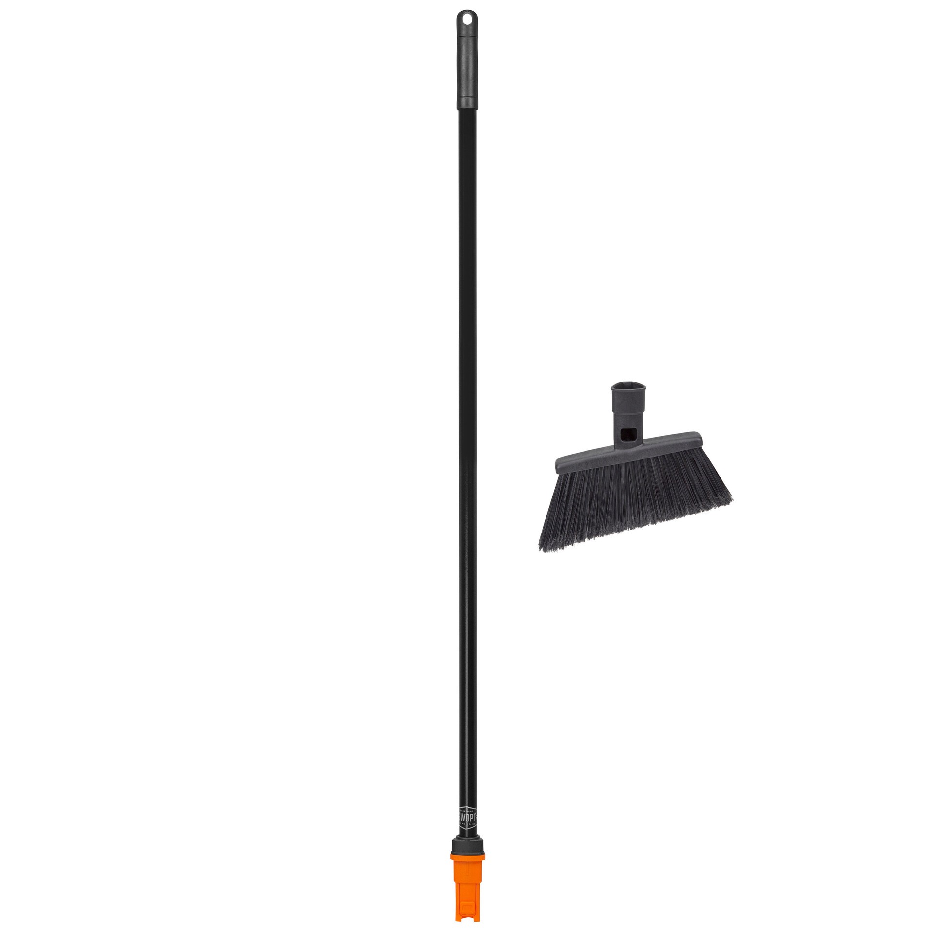 slide 3 of 6, SWOPT 48 in Steel Handle with Standard Duty Head 11-in Poly fiber Multi-surface Angle Upright Broom, 1 ct