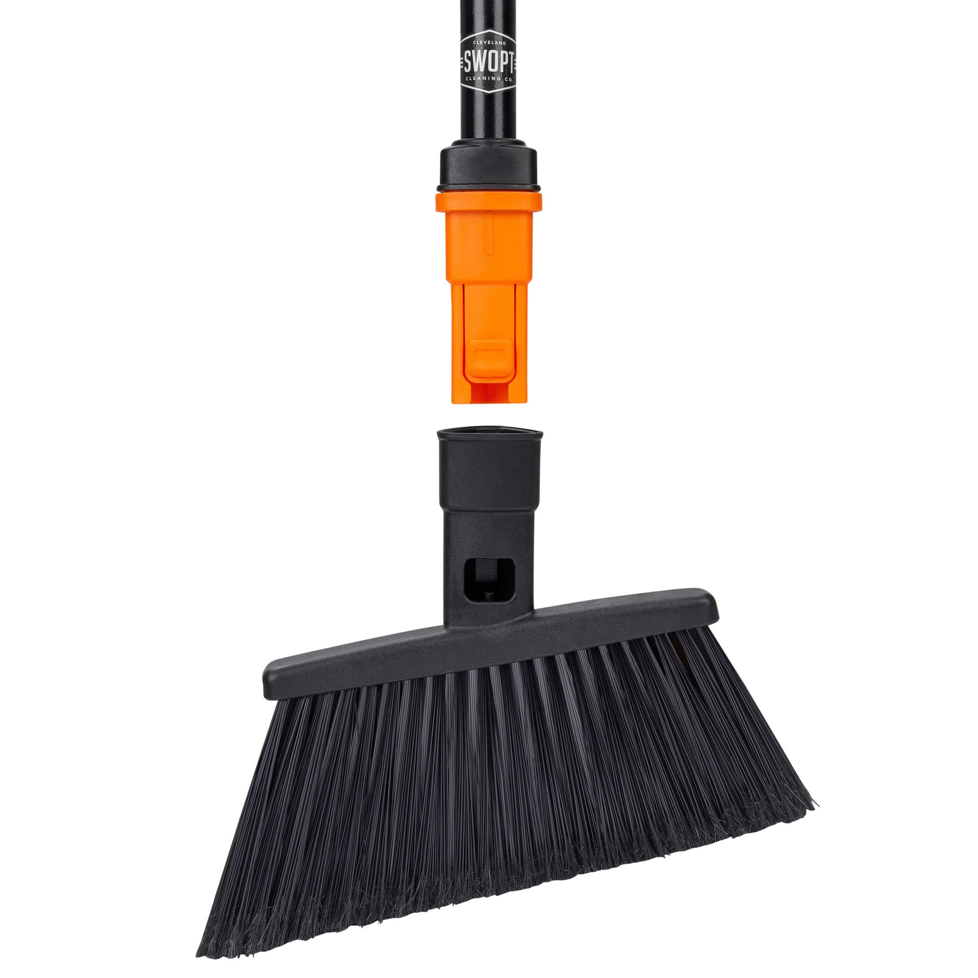 slide 5 of 6, SWOPT 48 in Steel Handle with Standard Duty Head 11-in Poly fiber Multi-surface Angle Upright Broom, 1 ct