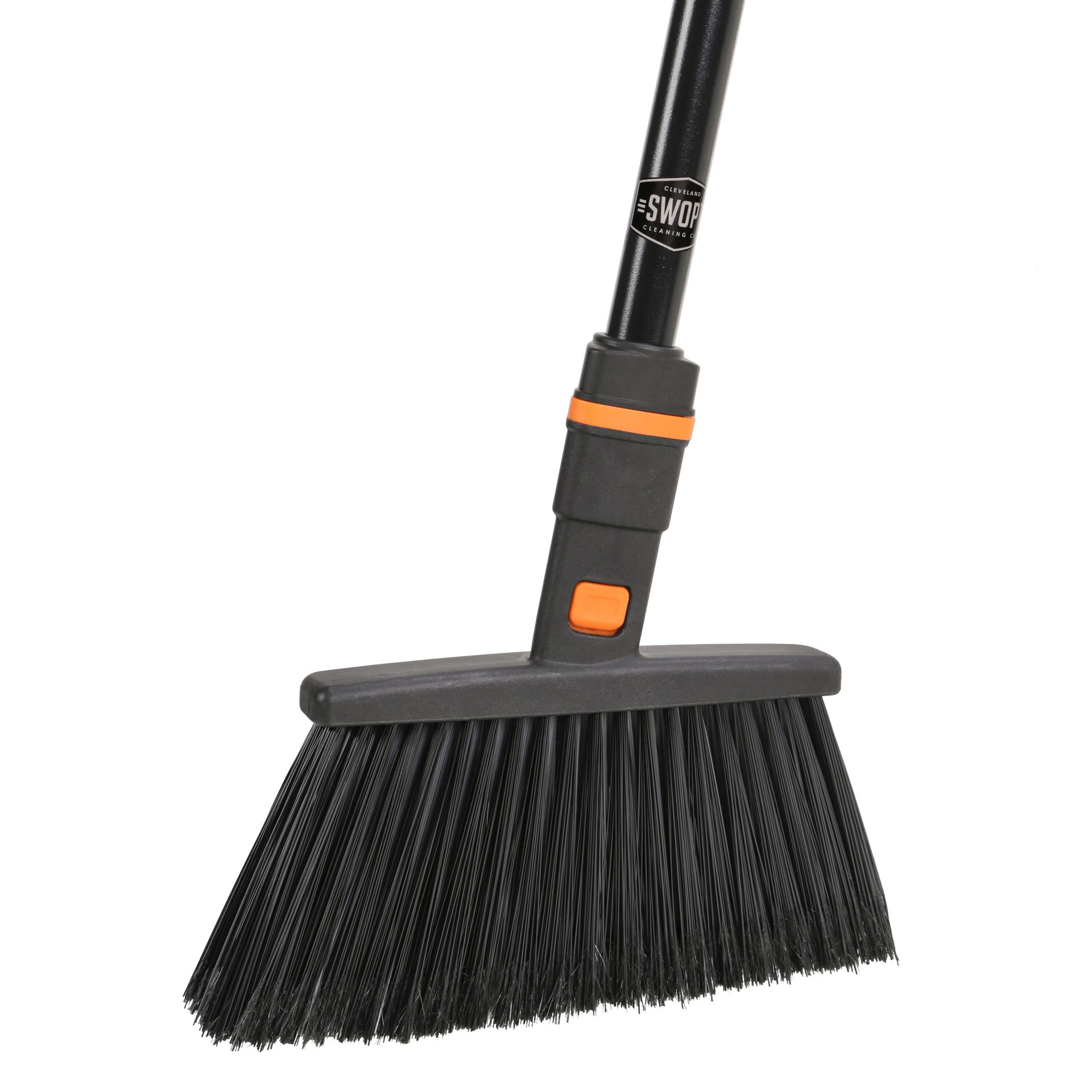 slide 1 of 6, SWOPT 48 in Steel Handle with Standard Duty Head 11-in Poly fiber Multi-surface Angle Upright Broom, 1 ct