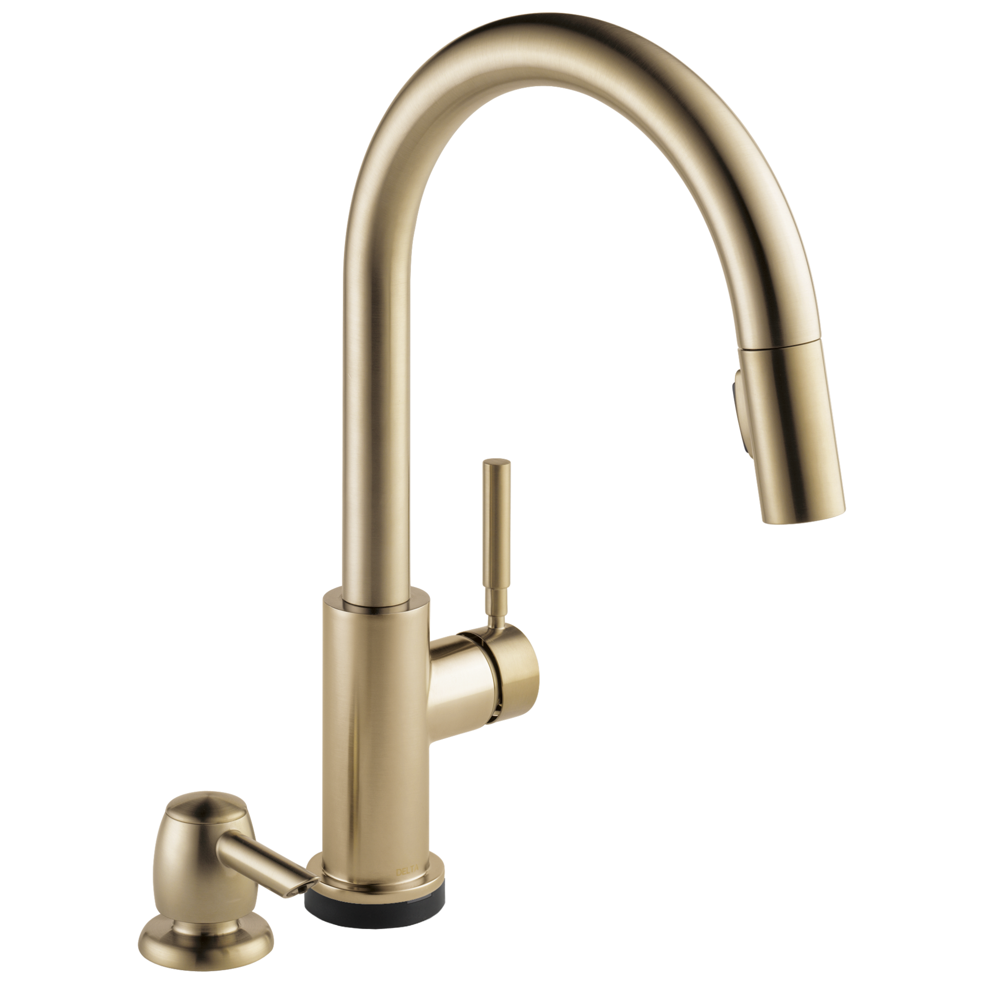 slide 2 of 6, Delta Trask Touch2O Gold Champagne Bronze Single Handle Deck-mount Touch-on Pull-down Kitchen Faucet with Sprayer (Includes Deck Plate) (Includes Soap Dispenser), 1 ct