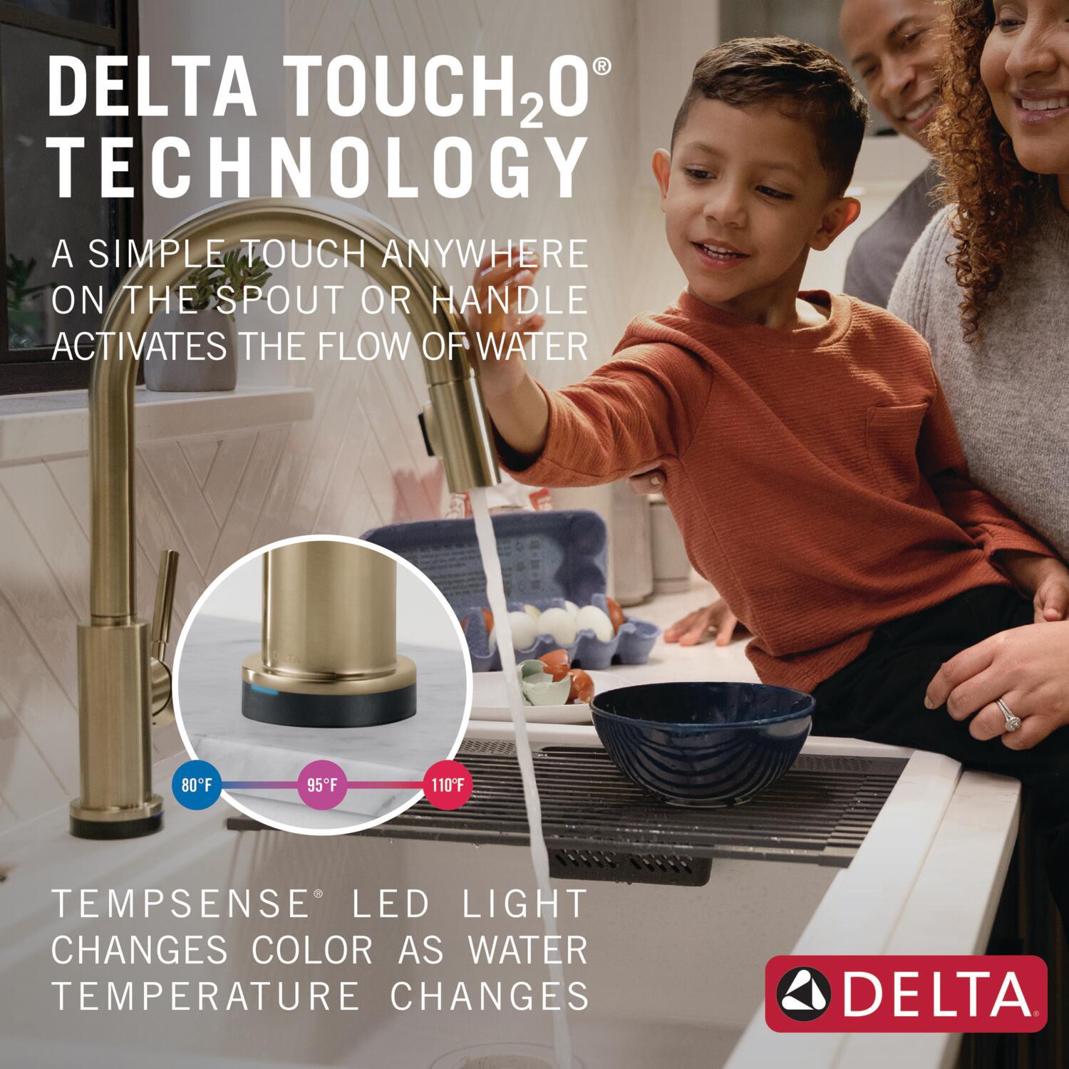 slide 3 of 6, Delta Trask Touch2O Gold Champagne Bronze Single Handle Deck-mount Touch-on Pull-down Kitchen Faucet with Sprayer (Includes Deck Plate) (Includes Soap Dispenser), 1 ct