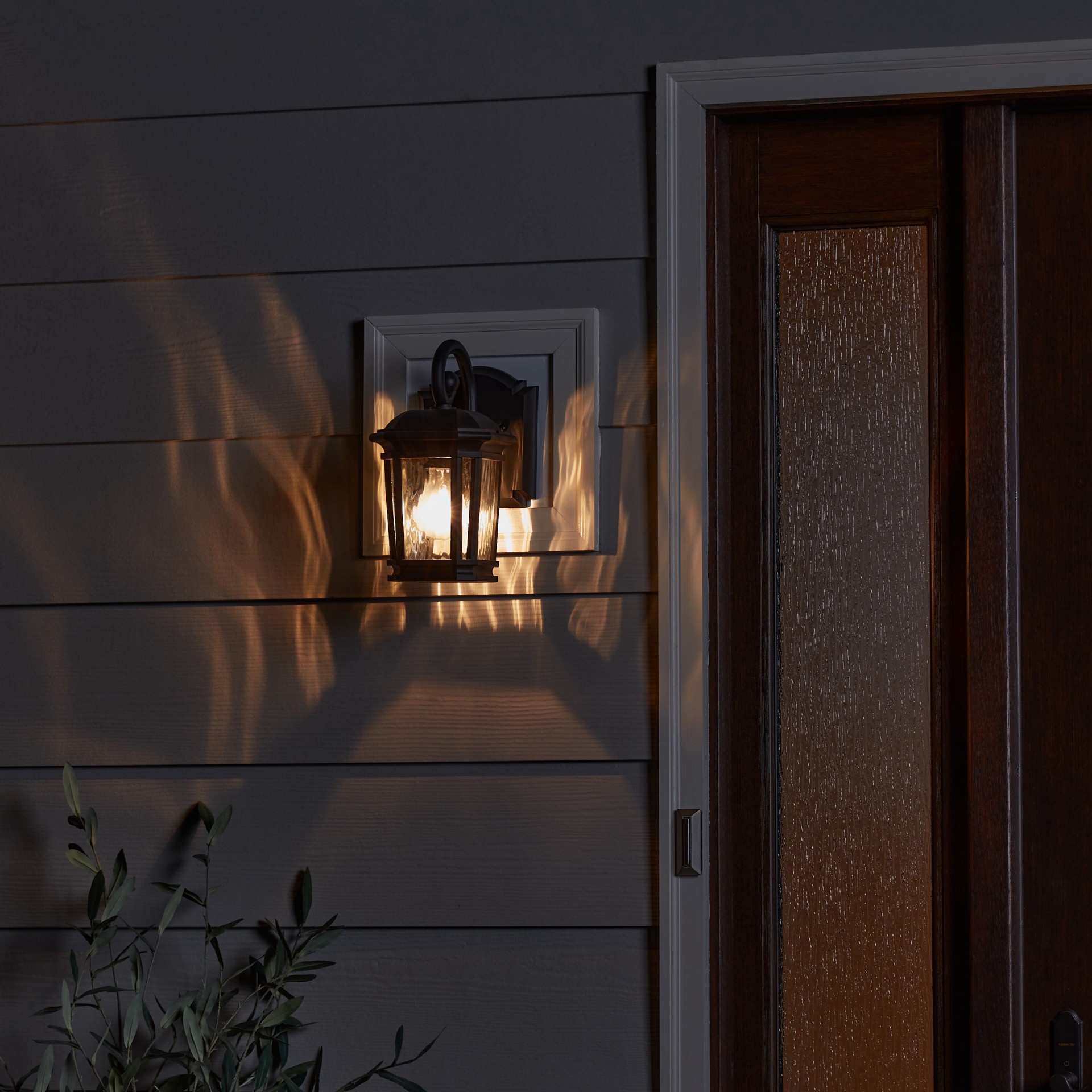 slide 2 of 6, Quoizel Corrigan 1 -Light 10.75-in H Matte Black Hardwired Outdoor Wall Light, 1 ct