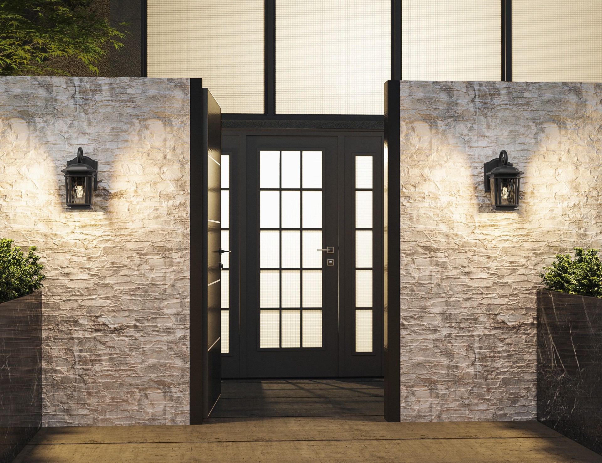 slide 6 of 6, Quoizel Corrigan 1 -Light 10.75-in H Matte Black Hardwired Outdoor Wall Light, 1 ct