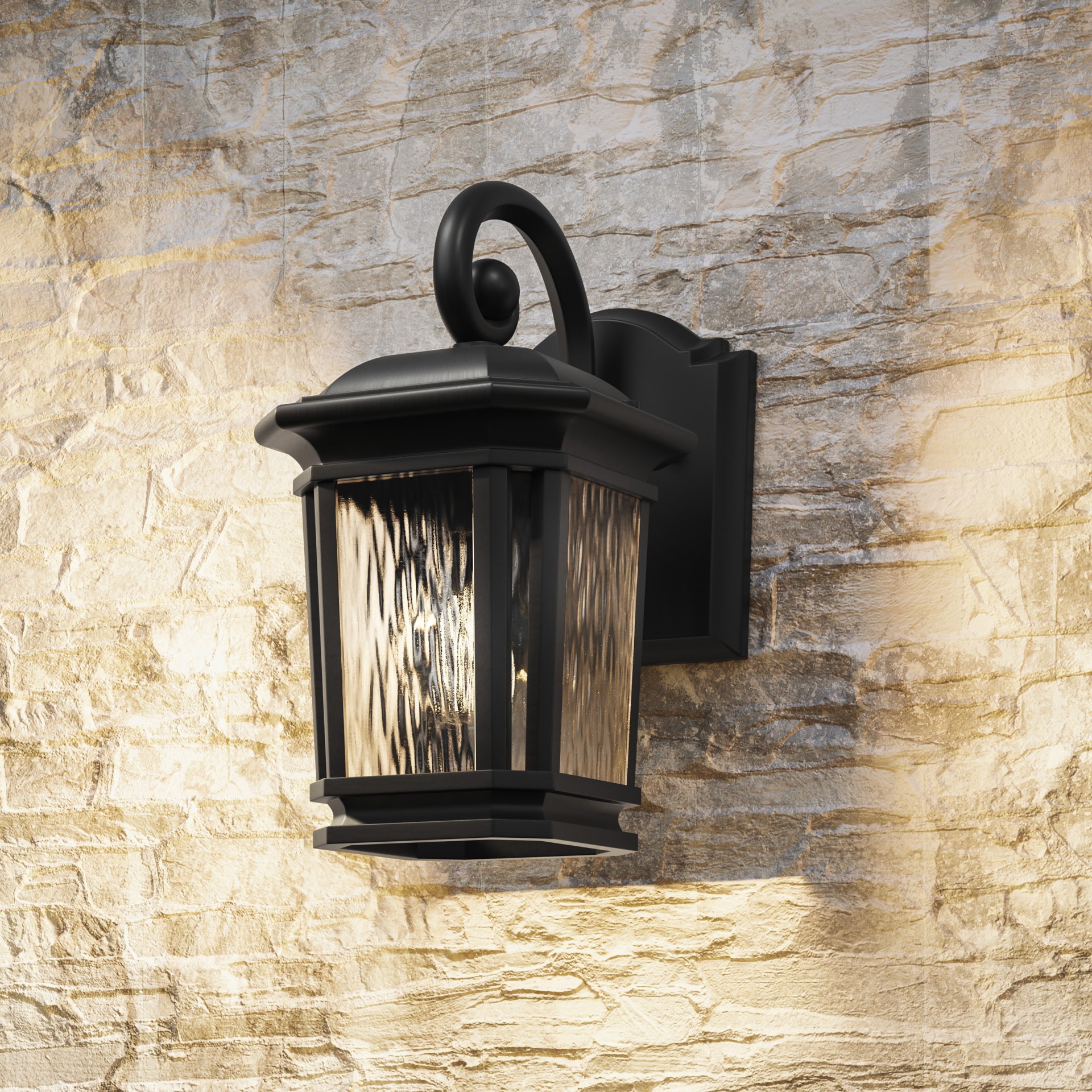 slide 1 of 6, Quoizel Corrigan 1 -Light 10.75-in H Matte Black Hardwired Outdoor Wall Light, 1 ct