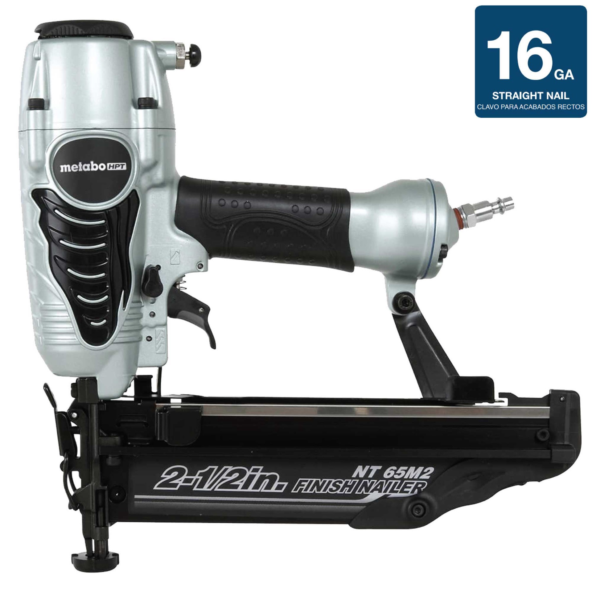 slide 1 of 6, Metabo HPT 2-1/2-in 16 -Gauge Pneumatic Straight Finish Nailer, 1 ct