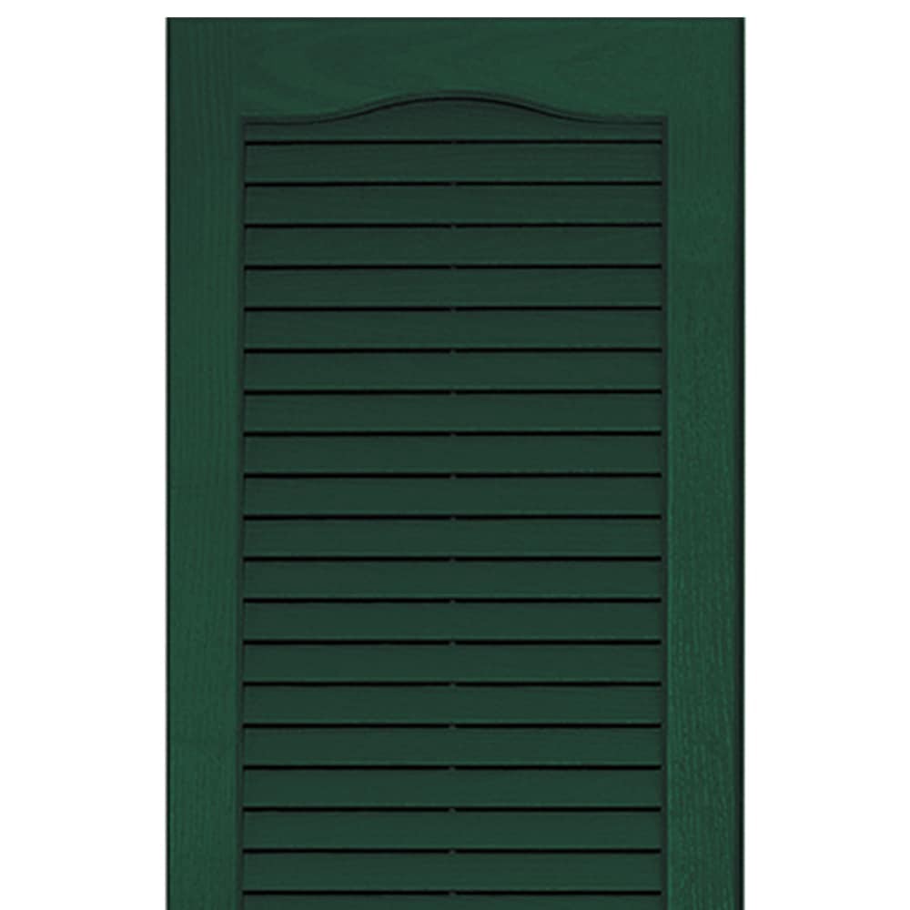 slide 3 of 6, Vantage 14.53-in W x 38.88-in H Green Louvered No batten Exterior Shutters ( 2 -Pack ), 1 ct