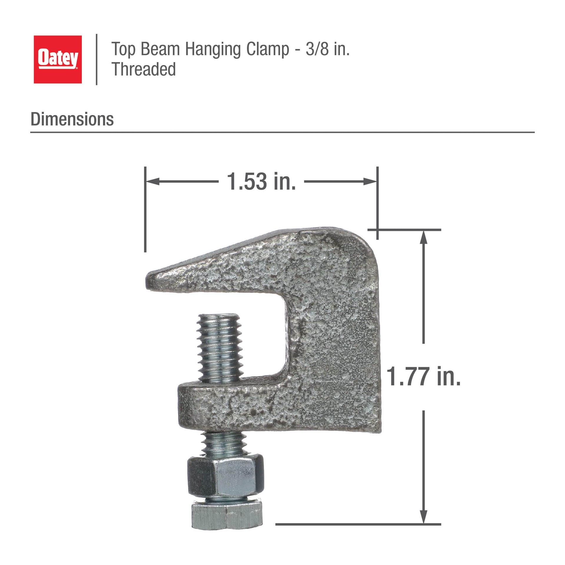 slide 3 of 5, Oatey Steel Topbeam connector, 1 ct