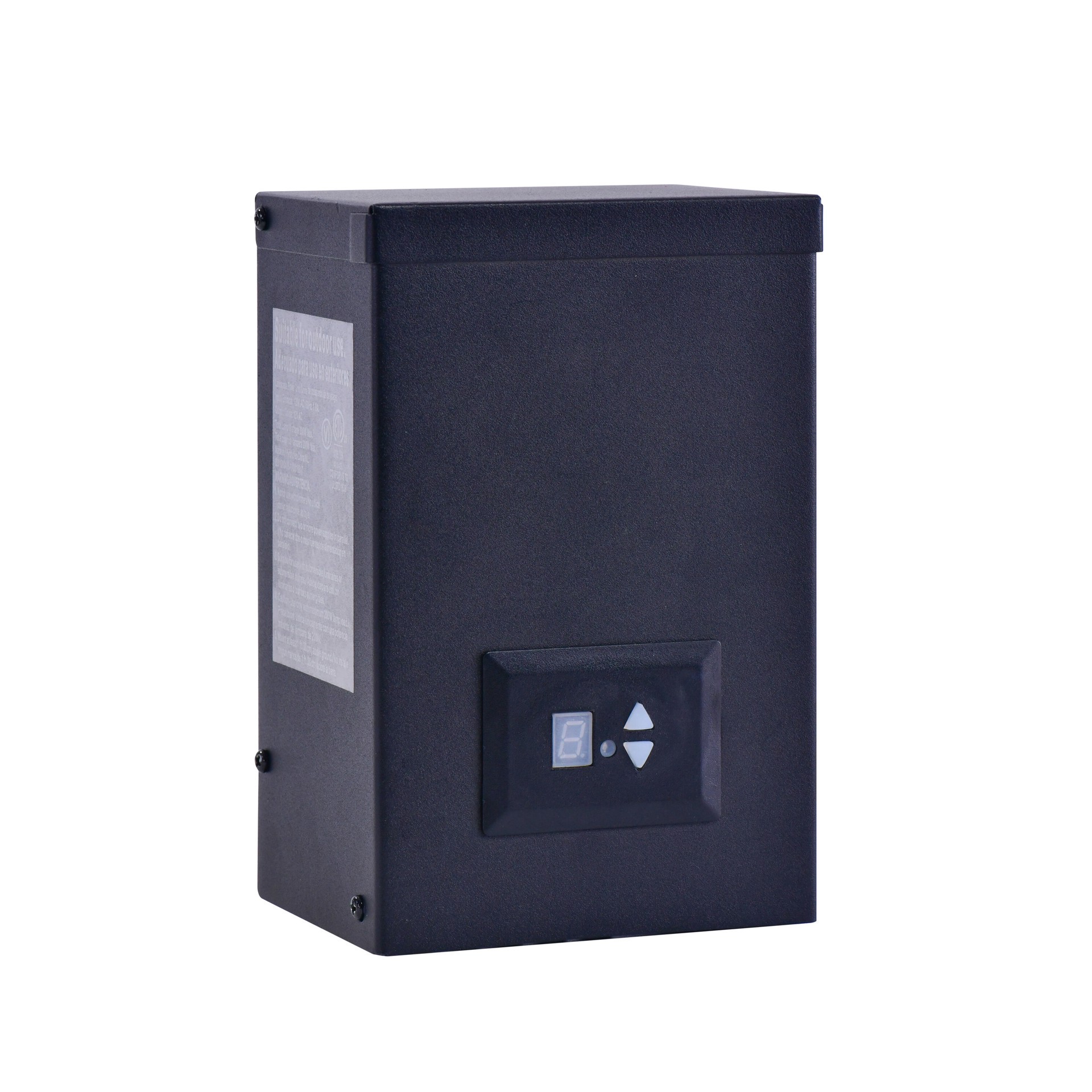 slide 4 of 6, Harbor Breeze 200 -Watt 12 -Volt Multi-Tap Transformer Landscape Lighting Transformer with Digital Timer and Dusk-to-Dawn Sensor, 1 ct