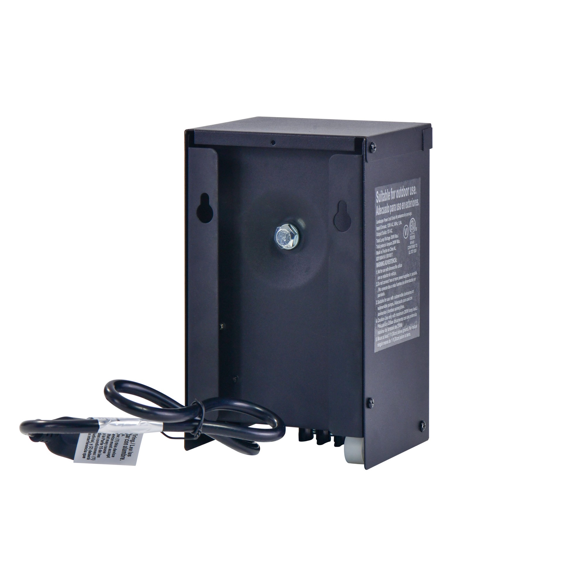 slide 6 of 6, Harbor Breeze 200 -Watt 12 -Volt Multi-Tap Transformer Landscape Lighting Transformer with Digital Timer and Dusk-to-Dawn Sensor, 1 ct