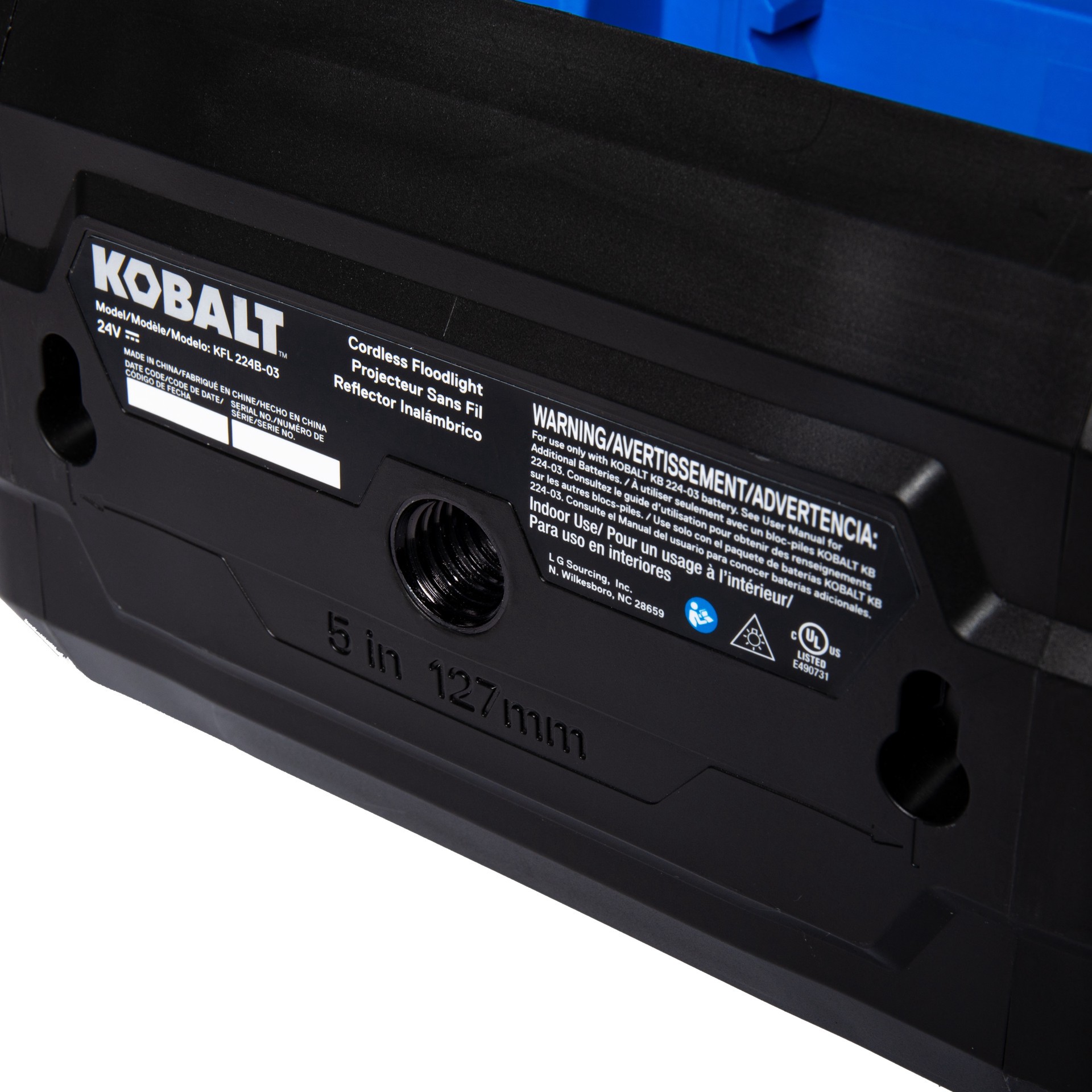 slide 4 of 6, Kobalt 24-volt 2000 -Lumens LED Battery-operated Rechargeable Portable Work Light, 1 ct