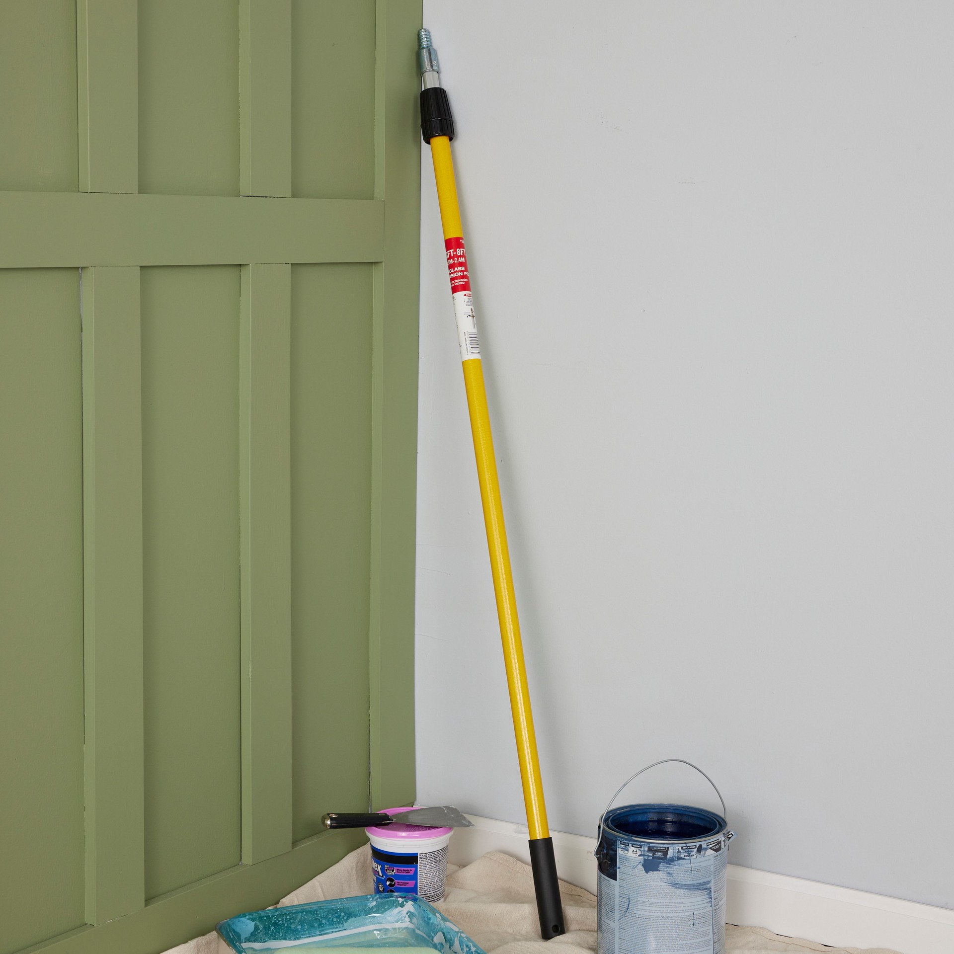 slide 5 of 6, Project Source 4-ft to 8-ft Telescoping Fiberglass Extension Pole, 1 ct