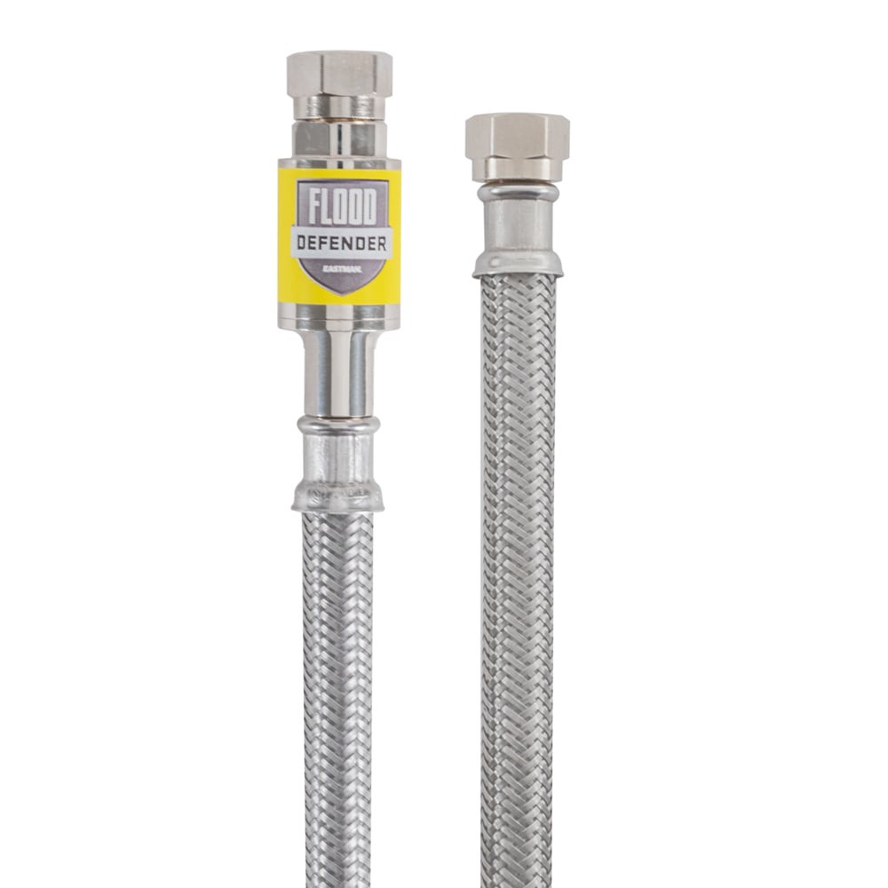 slide 2 of 6, EASTMAN 6-ft 3/8 -in Compression Inlet x 3/8 -in Compression Outlet Braided stainless steel Dishwasher connector, 1 ct