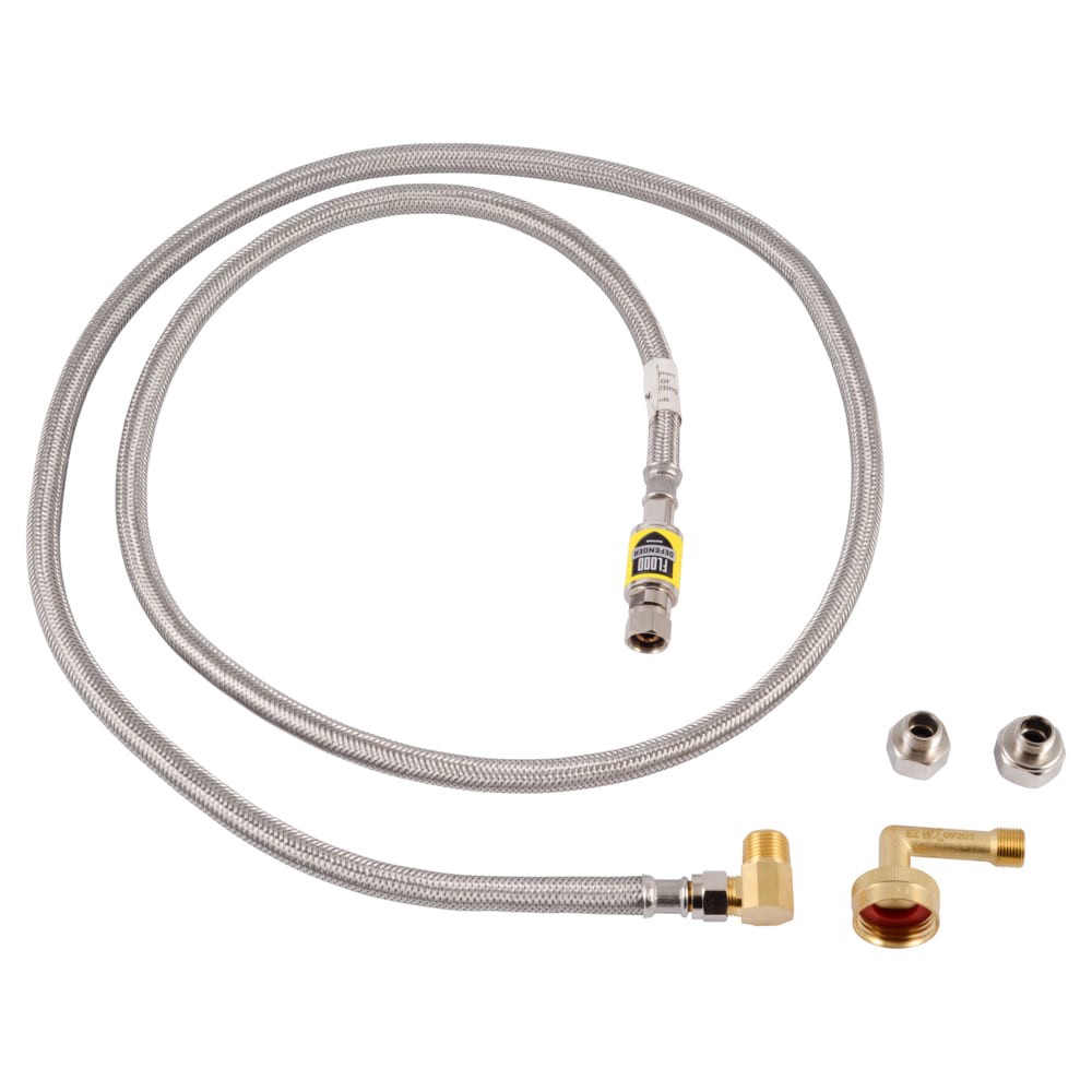 slide 3 of 6, EASTMAN 6-ft 3/8 -in Compression Inlet x 3/8 -in Compression Outlet Braided stainless steel Dishwasher connector, 1 ct