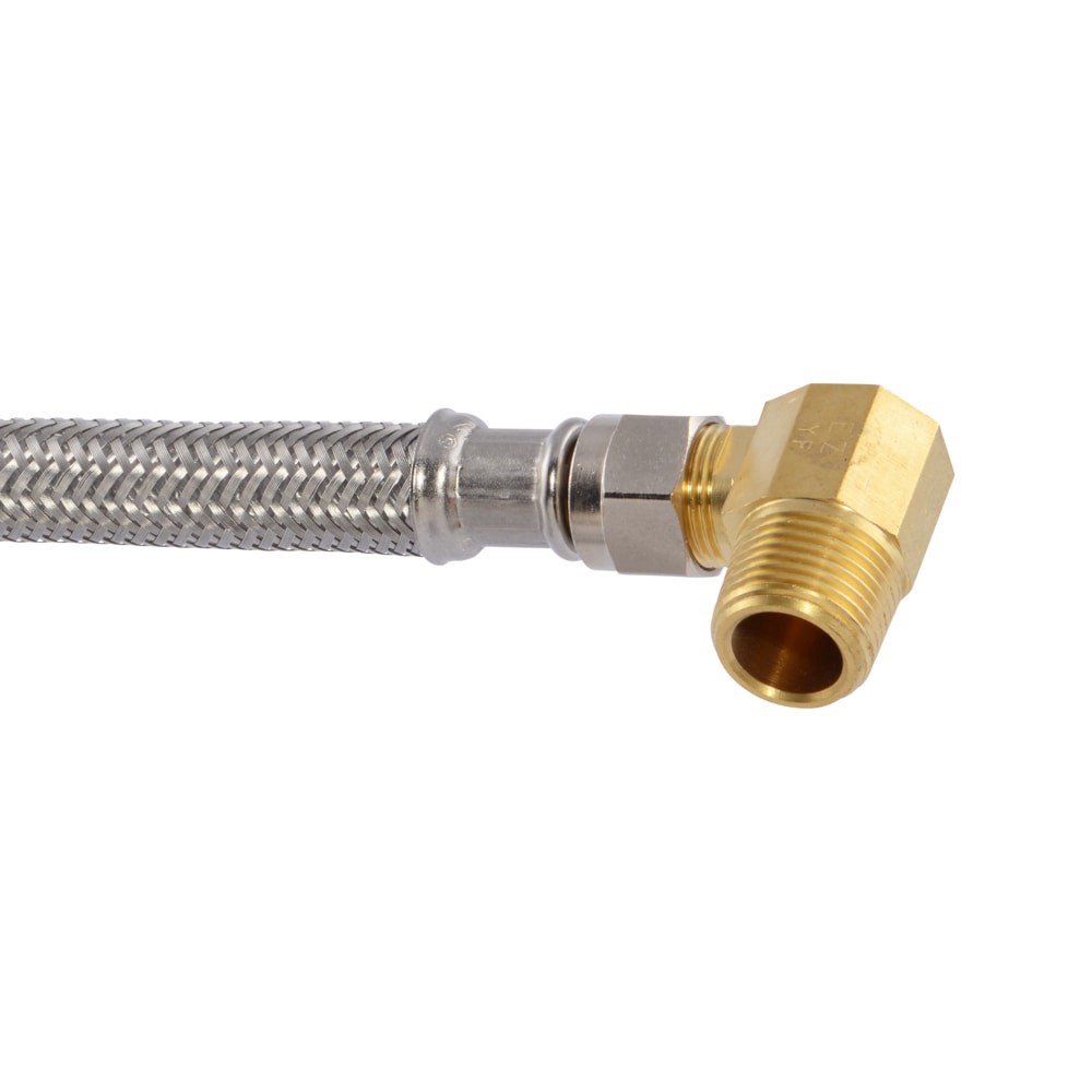 slide 6 of 6, EASTMAN 6-ft 3/8 -in Compression Inlet x 3/8 -in Compression Outlet Braided stainless steel Dishwasher connector, 1 ct