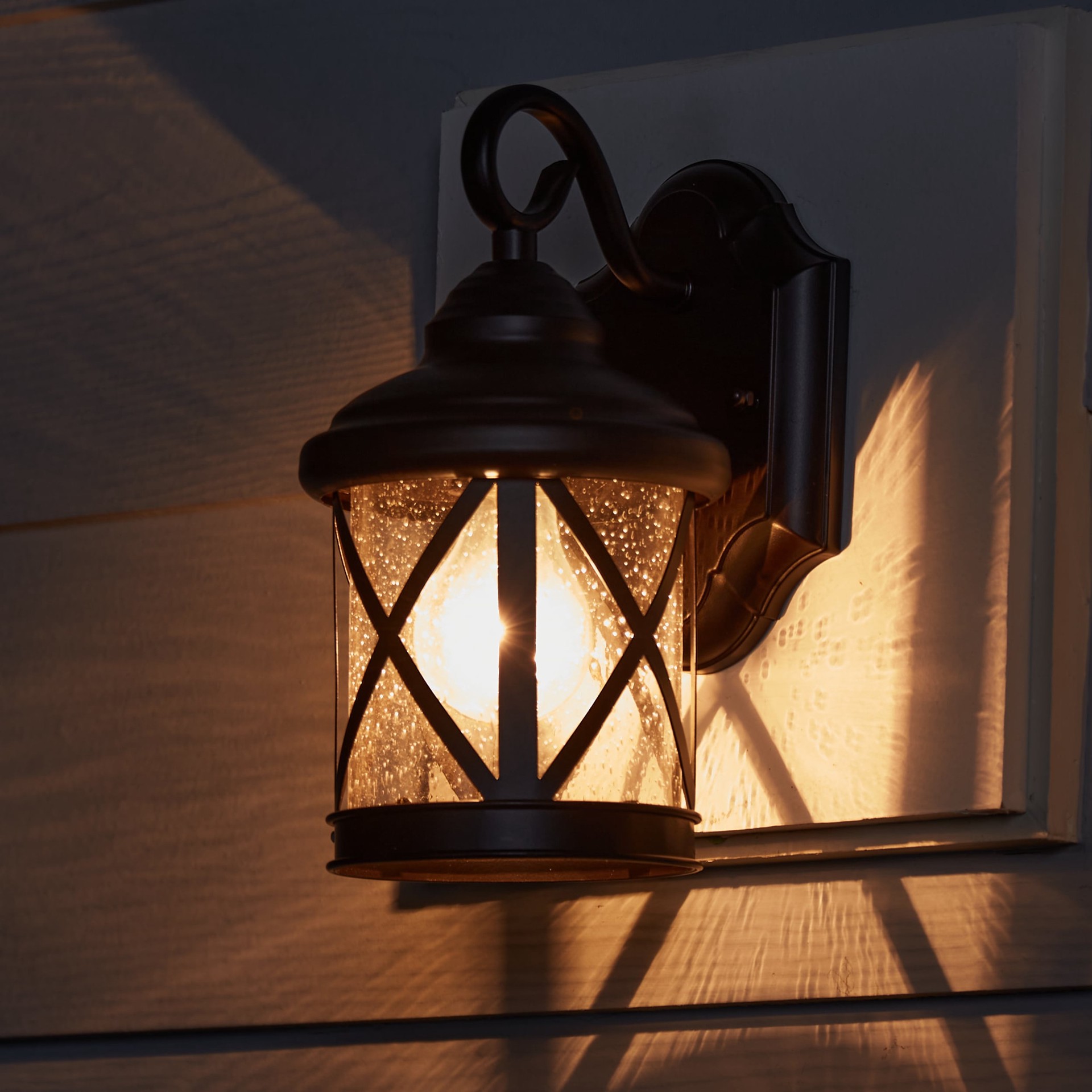 slide 4 of 6, allen + roth Castine 2 -Pack 1 -Light 10-in H Oil-rubbed Bronze Hardwired Outdoor Wall Light, 1 ct