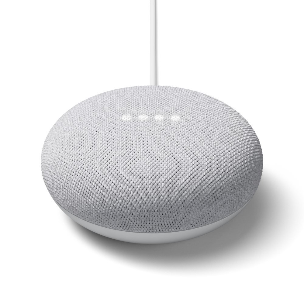 slide 4 of 5, Google Nest Mini (2nd Gen) Smart Speaker with Google Assistant Voice Control in Chalk, 1 ct