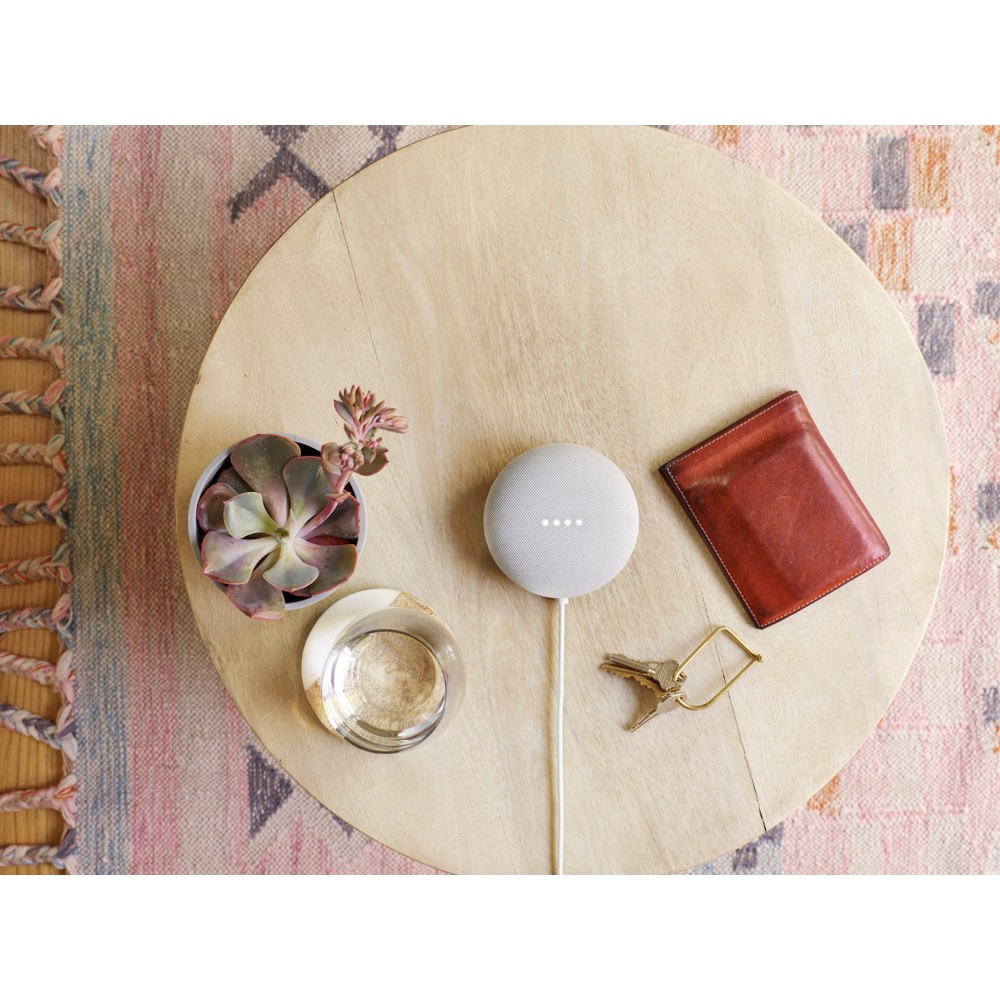 slide 5 of 5, Google Nest Mini (2nd Gen) Smart Speaker with Google Assistant Voice Control in Chalk, 1 ct