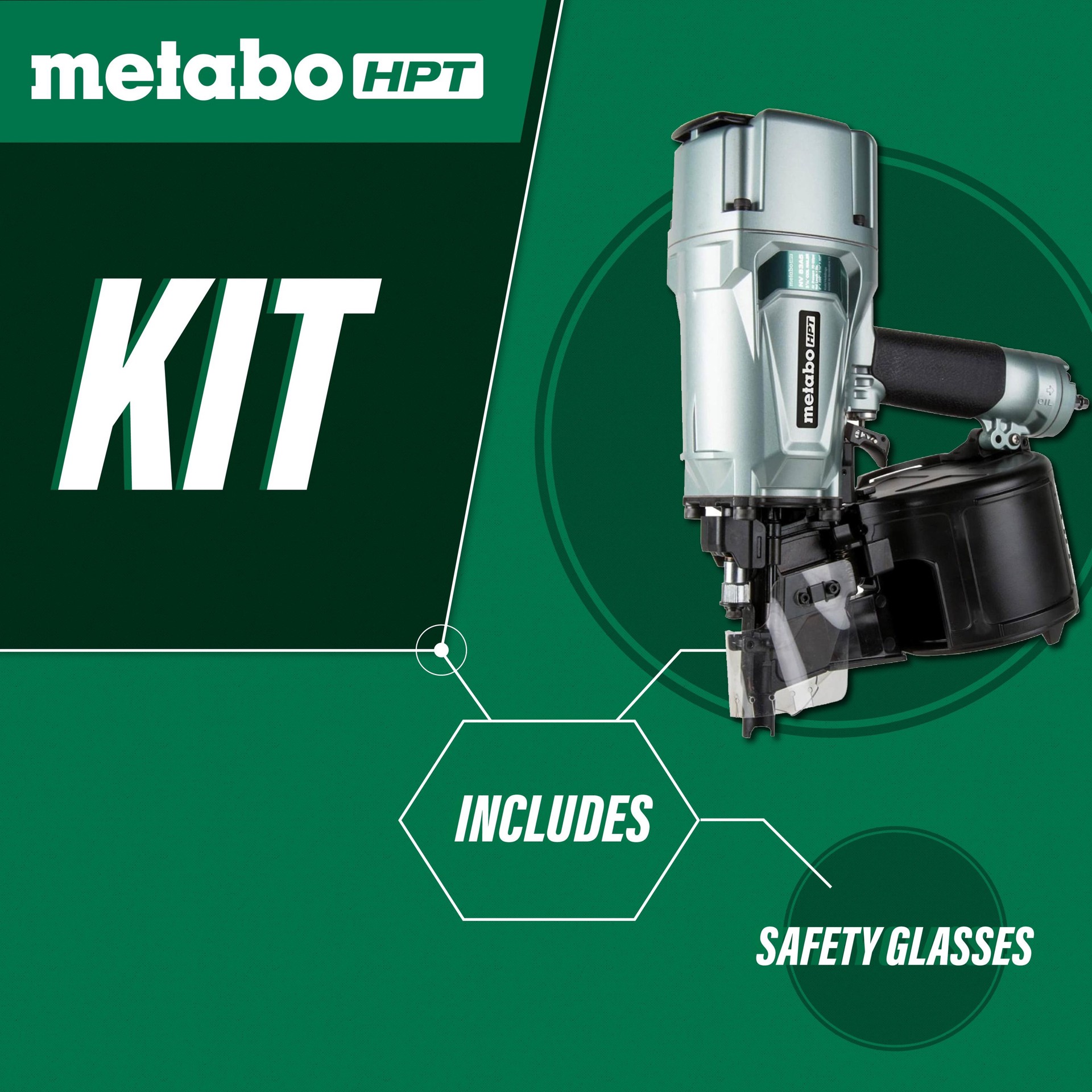 slide 3 of 6, Metabo HPT 3-1/4-in 15 -Degree Pneumatic Roundhead Framing Nailer, 1 ct